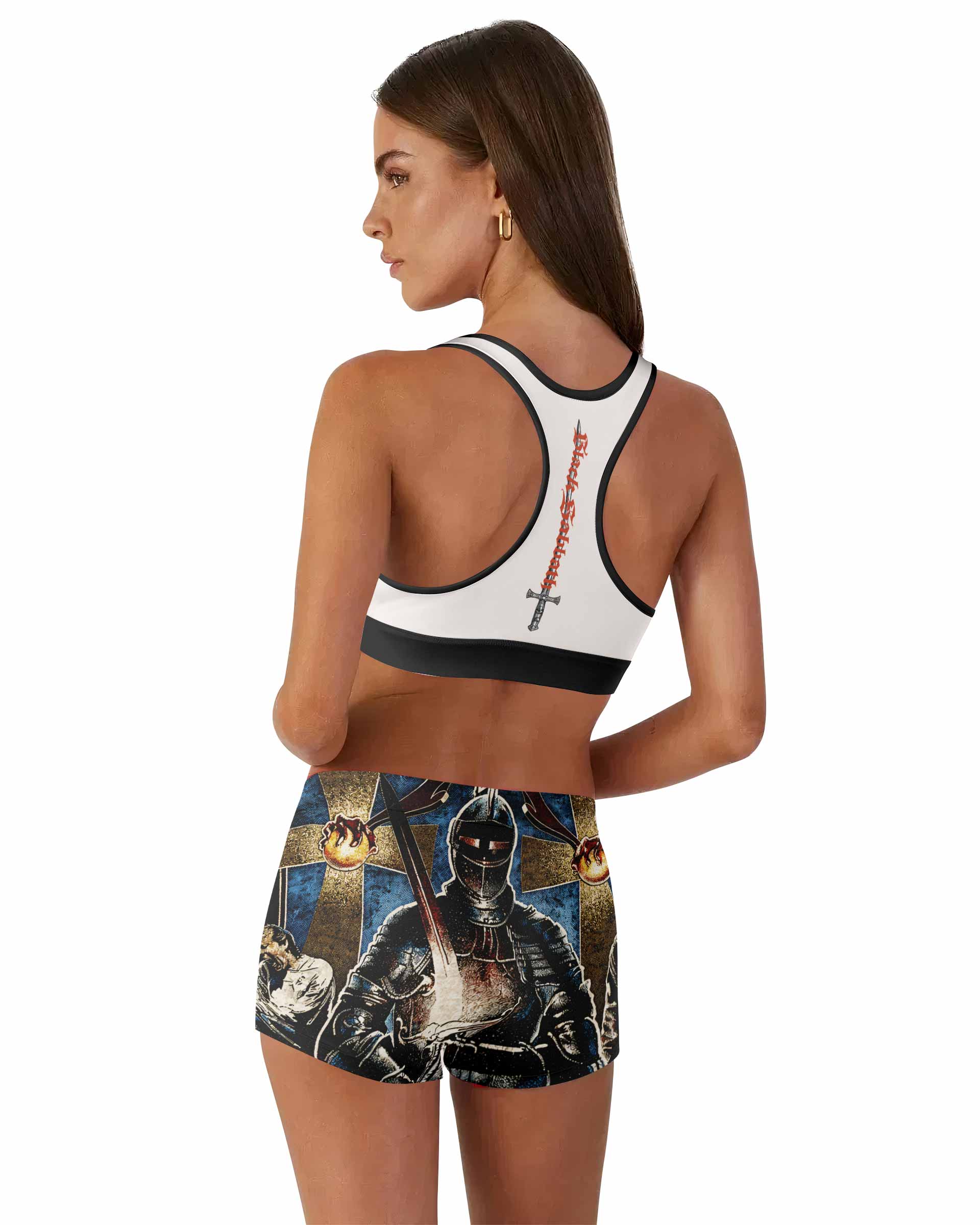 Black Sabbath Live Evil Women's Workout Set - back lifestyle view