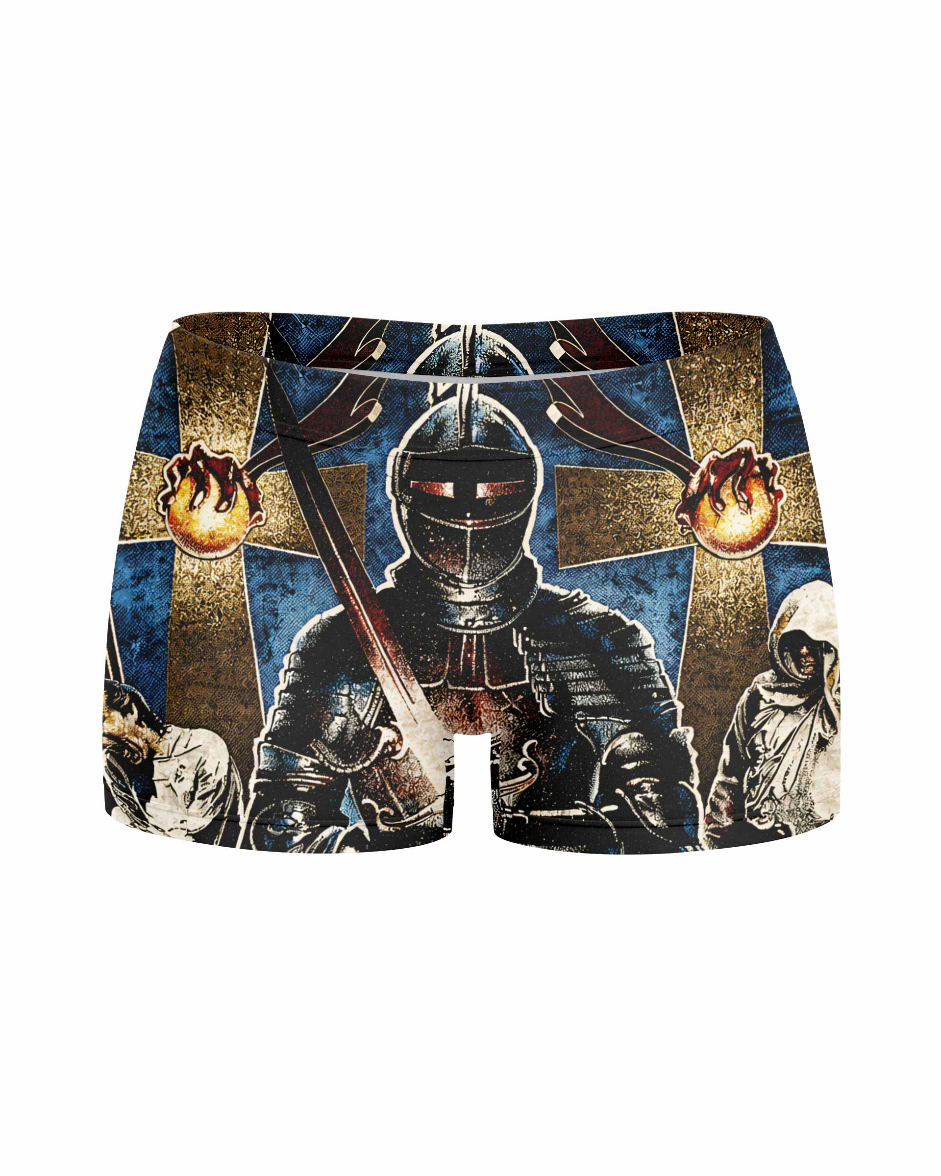 Black Sabbath Live Evil Women's Yoga Shorts - front view mockup