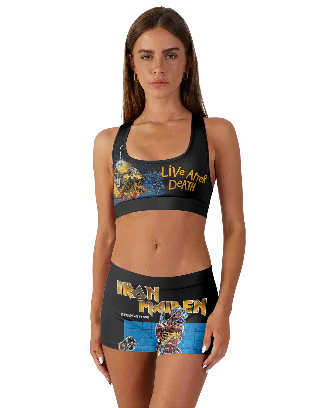 Iron Maiden Live After Death Women's Workout Set - front lifestyle view