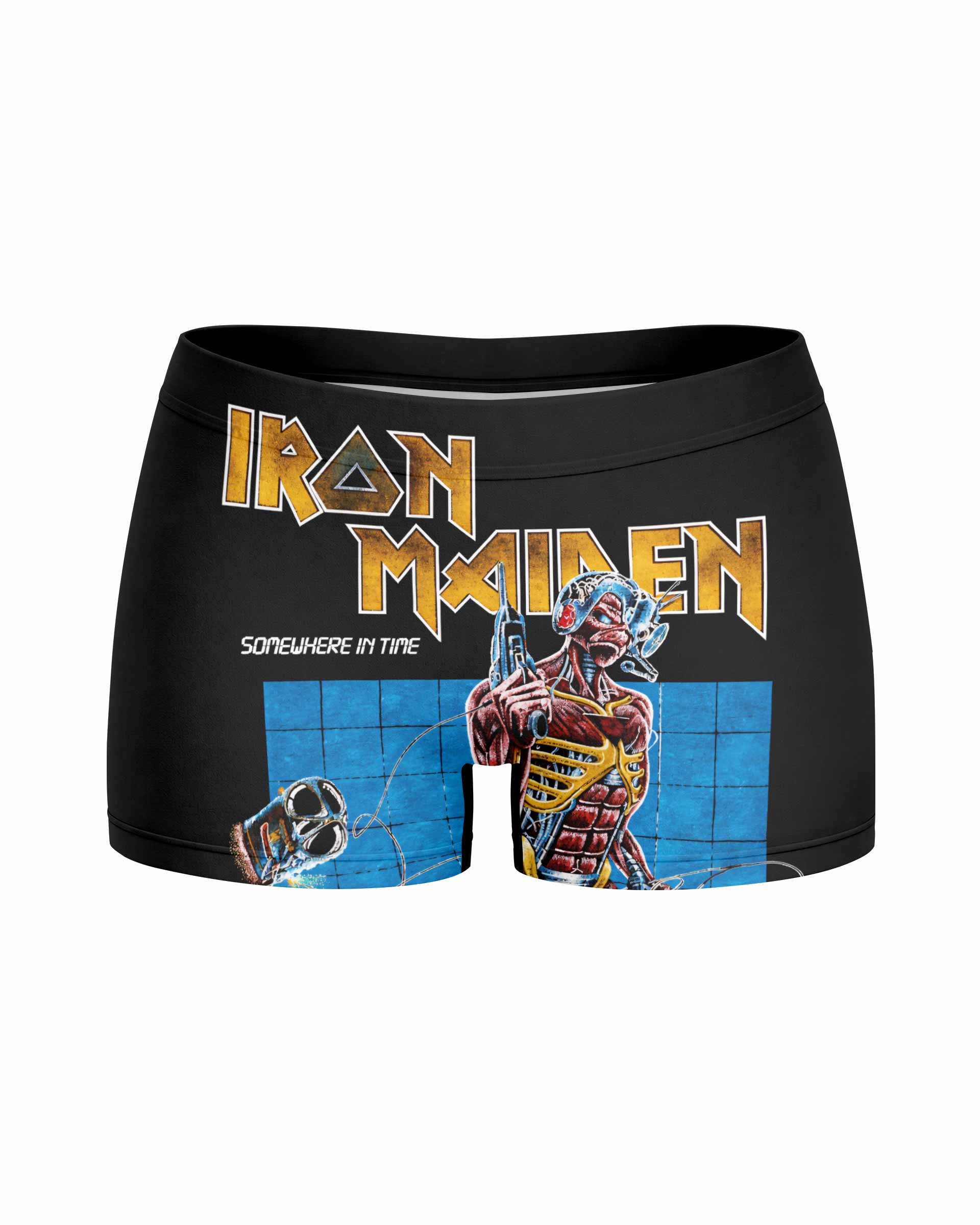 Iron Maiden Live After Death Women's Yoga Shorts - front view mockup
