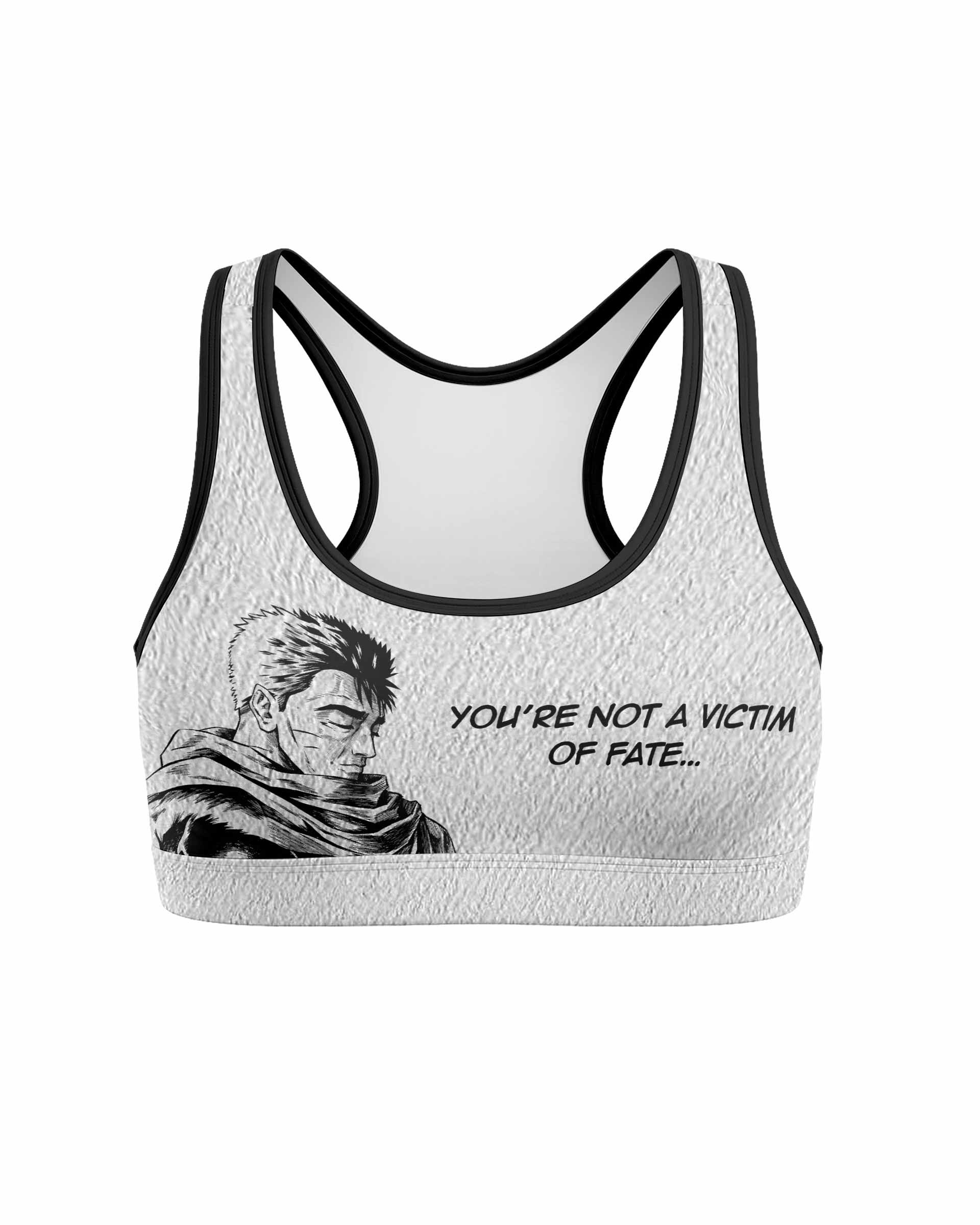 Berserk Metal Guts Women's Padded Sports Bra - front view mockup