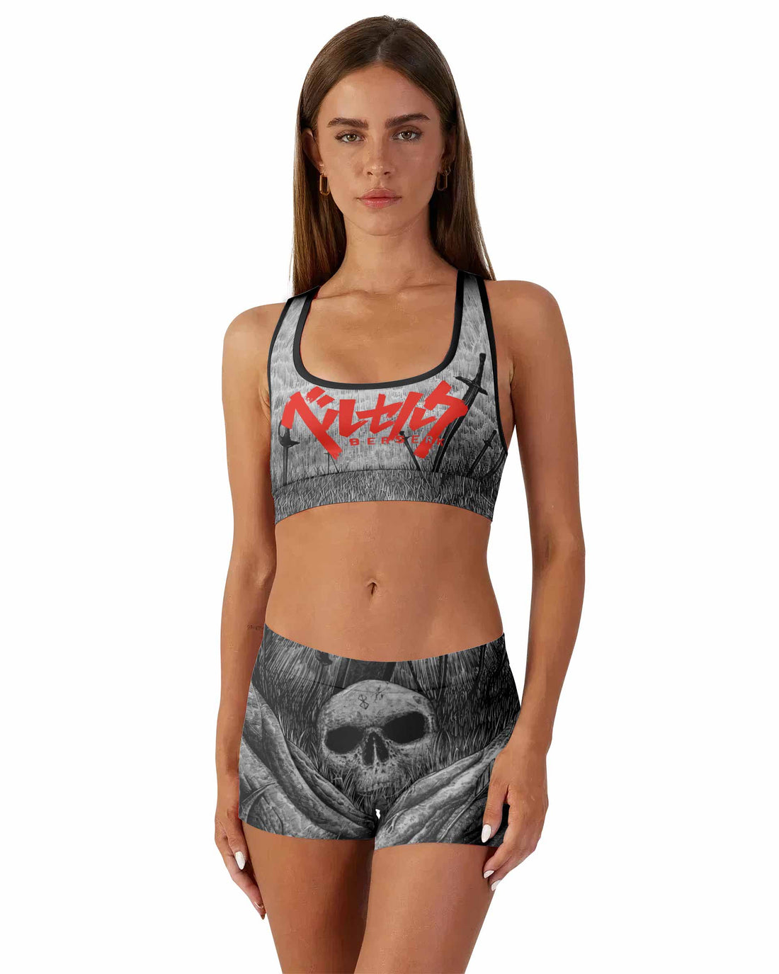 Berserk Eclipse Women's Workout Set - front lifestyle view