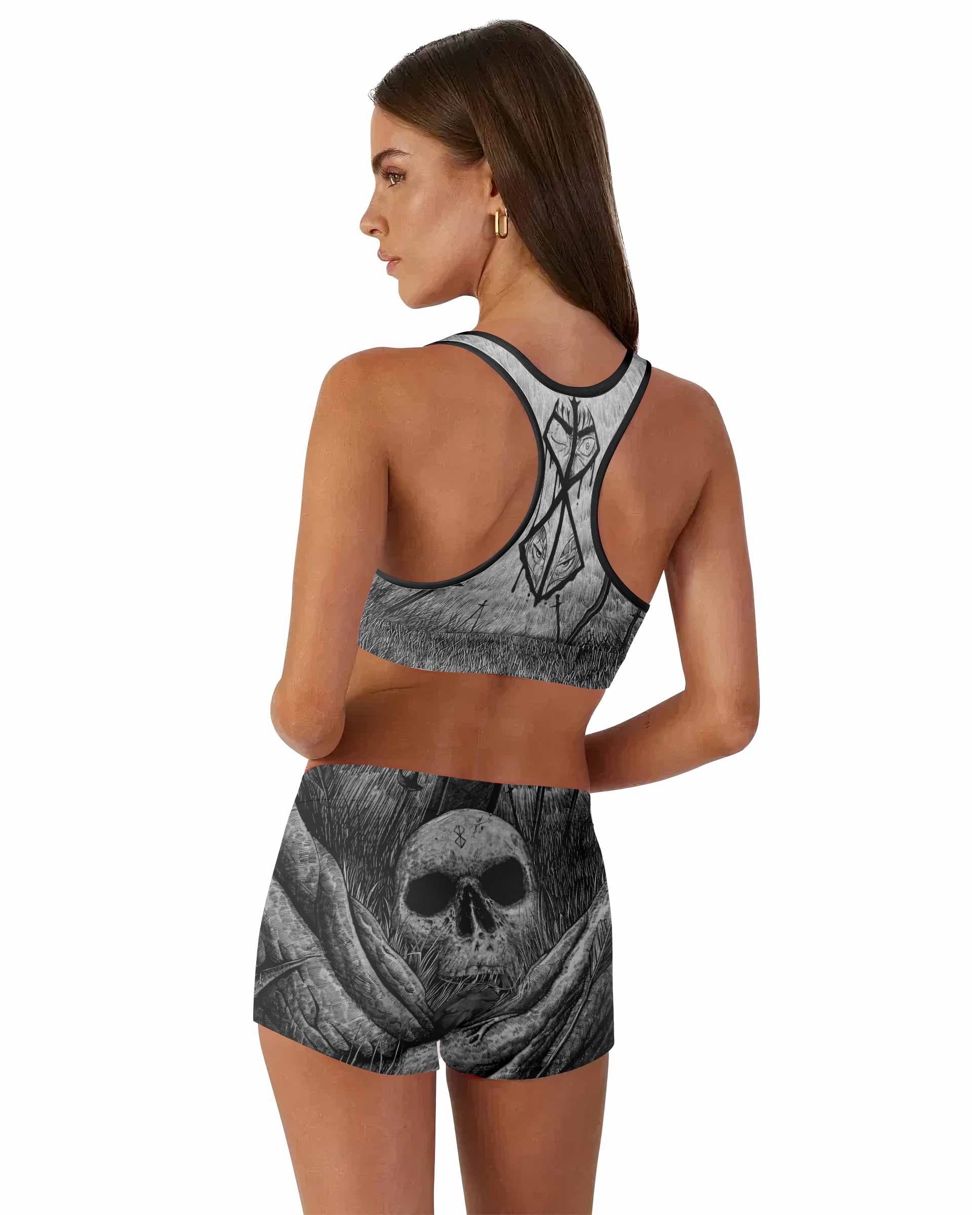 Berserk Eclipse Women's Workout Set - back lifestyle view