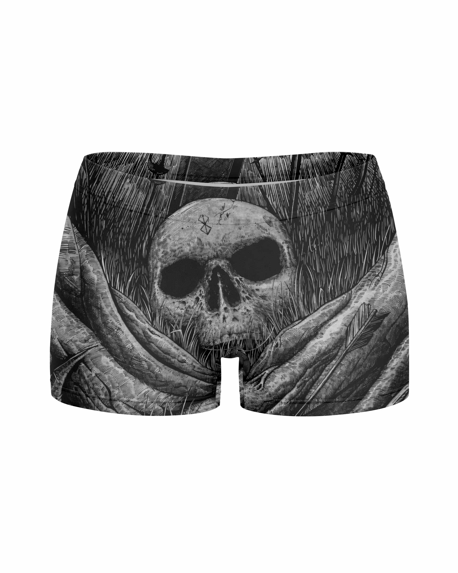 Berserk Eclipse Women's Yoga Shorts - front view mockup