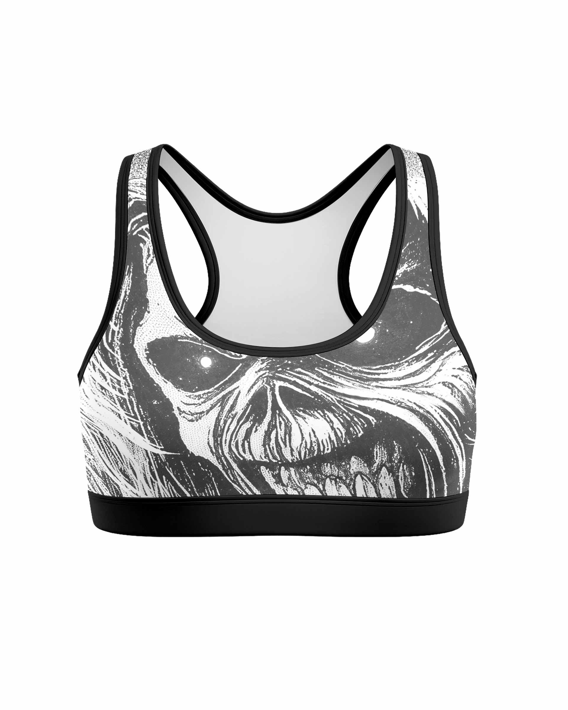 Iron Maiden Killers Women's Padded Sports Bra - front view mockup