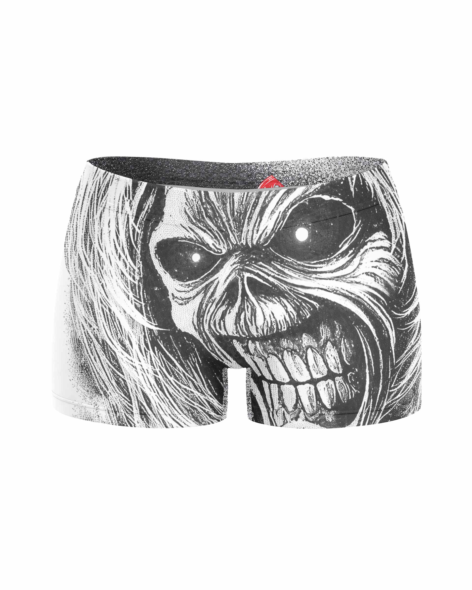 Iron Maiden Killers Women's Yoga Shorts - front view mockup