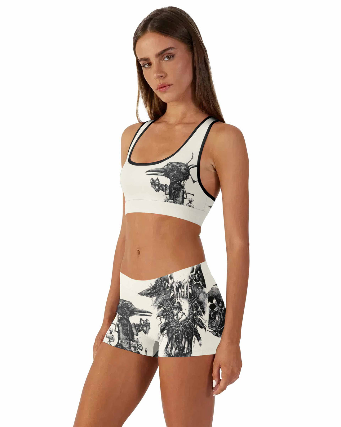Korn Eye Of Heart Women's Workout Set - front lifestyle view