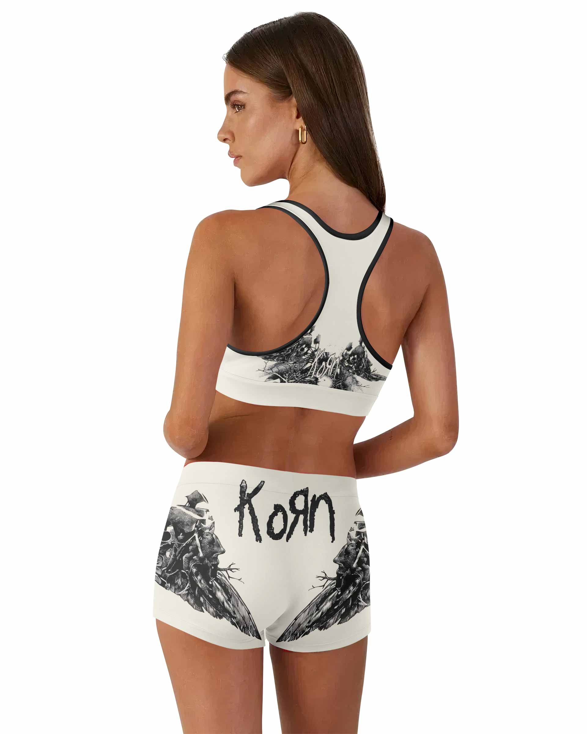 Korn Eye Of Heart Women's Workout Set - back lifestyle view