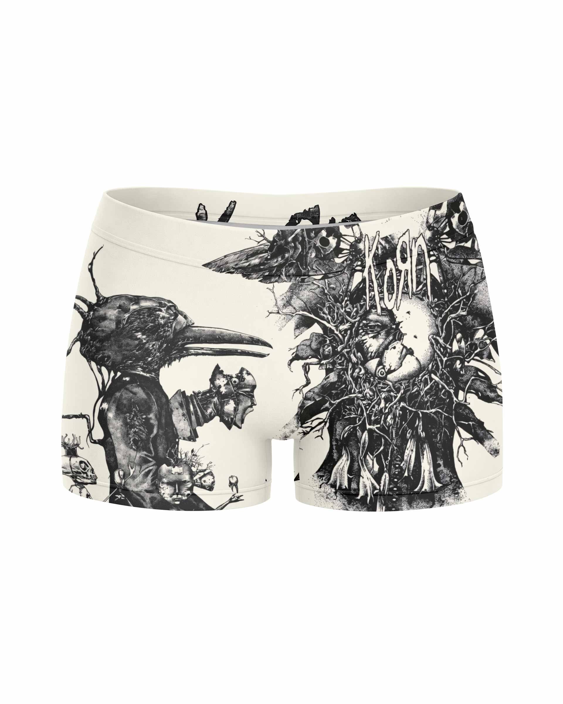 Korn Eye Of Heart Women's Yoga Shorts - front view mockup