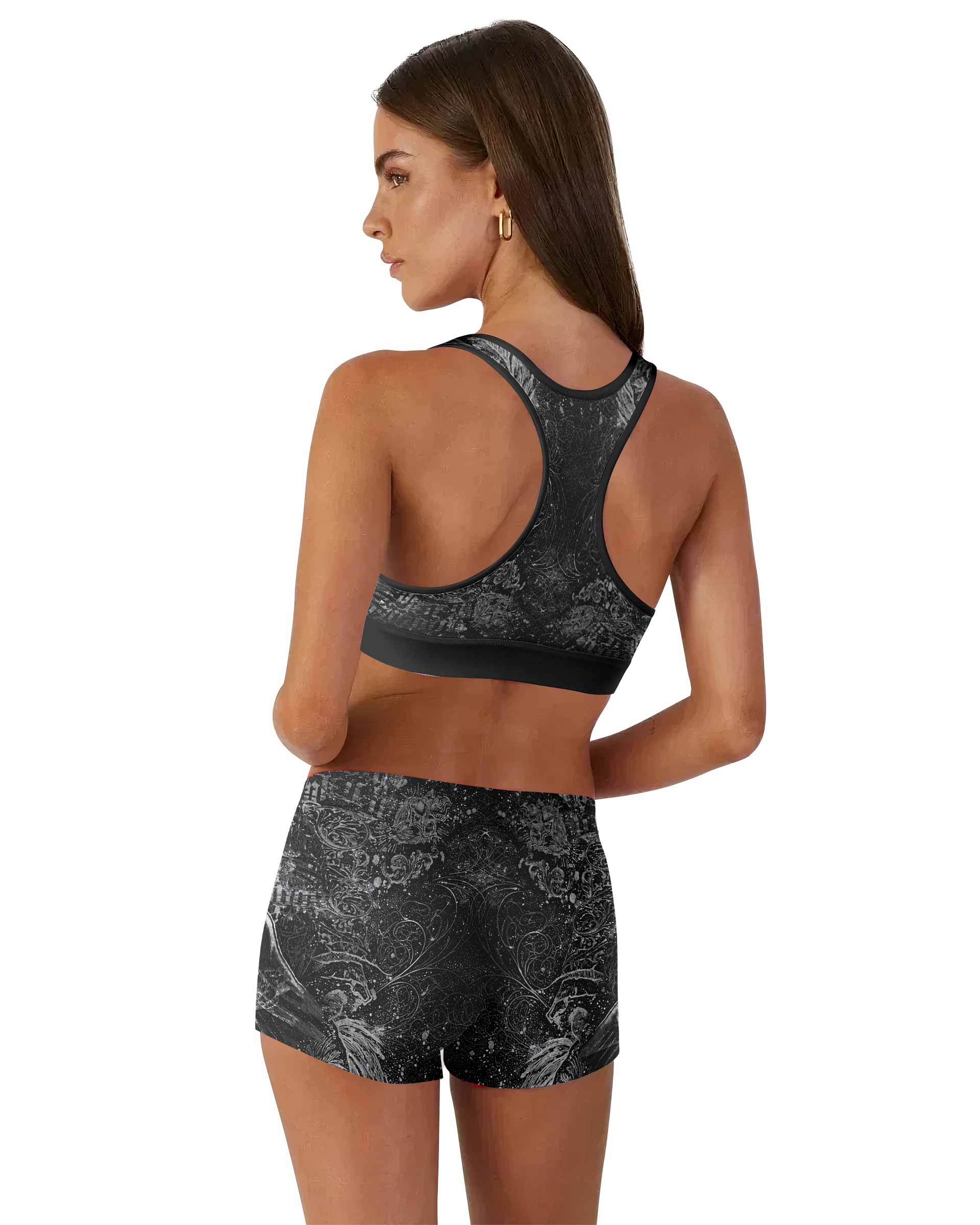 Virgin Mary Women's Workout Set - back lifestyle view