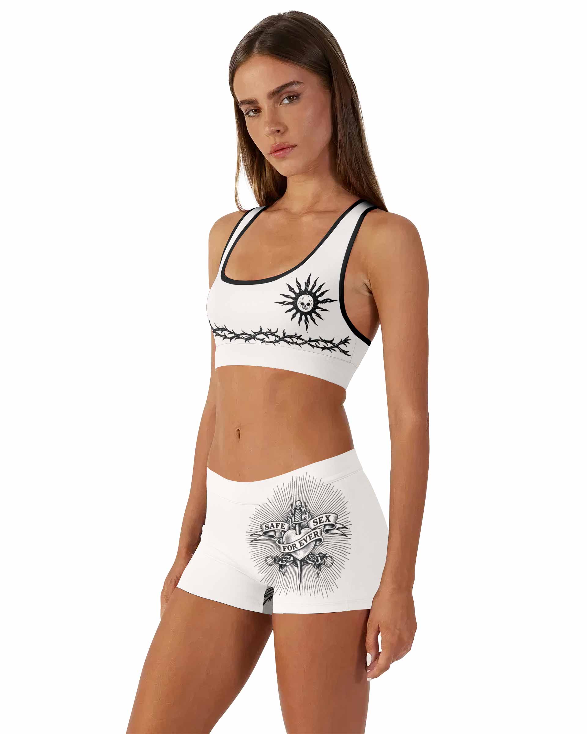 Dragon Tattoo Women's Workout Set - side lifestyle view
