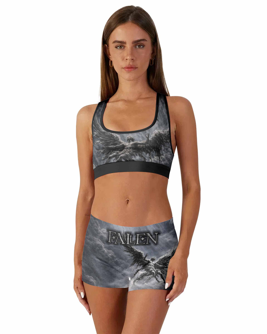 Fallen Angels Women's Workout Set - front lifestyle view
