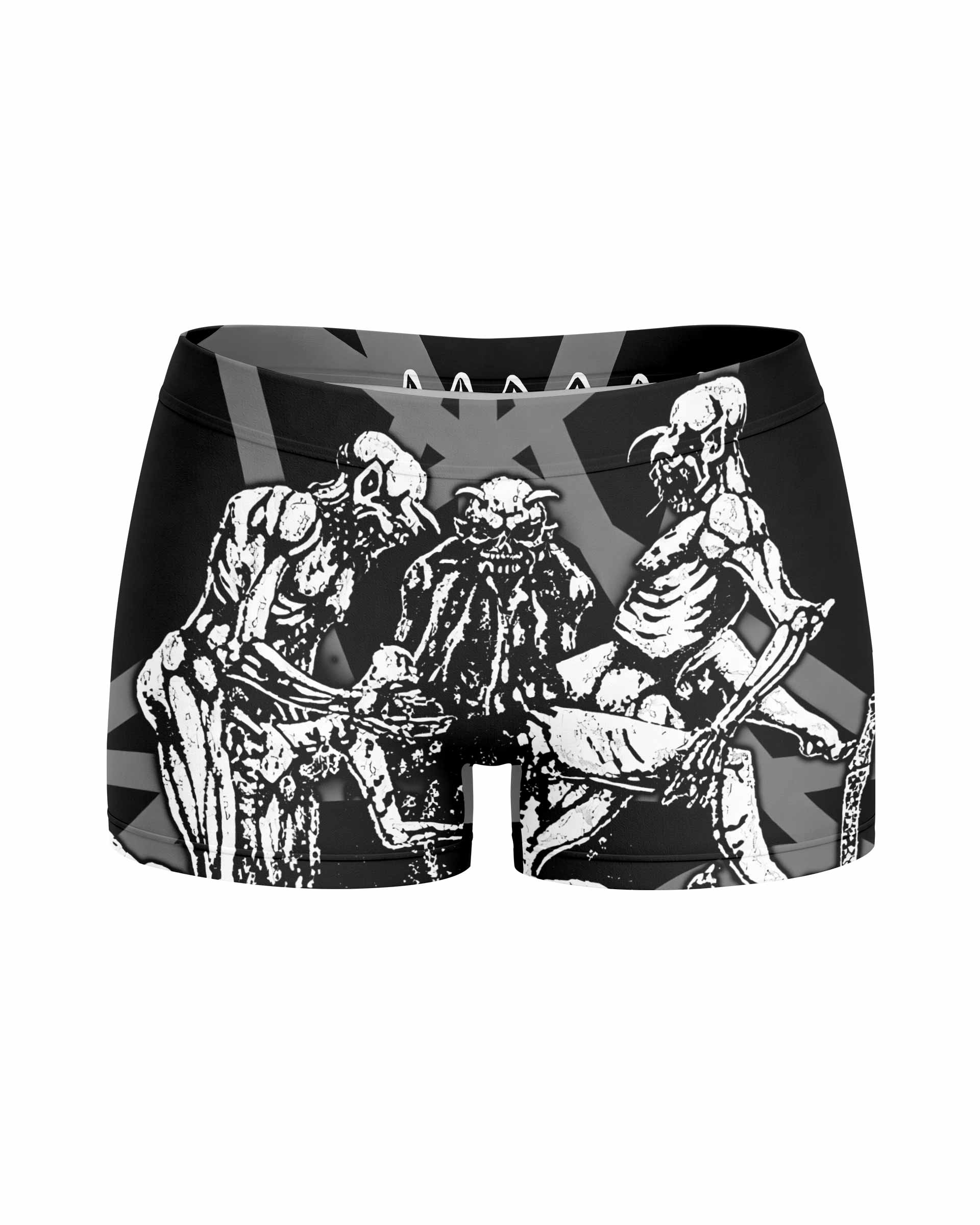 Morbid Angel Abominations of Desolation Women's Yoga Shorts - front view mockup