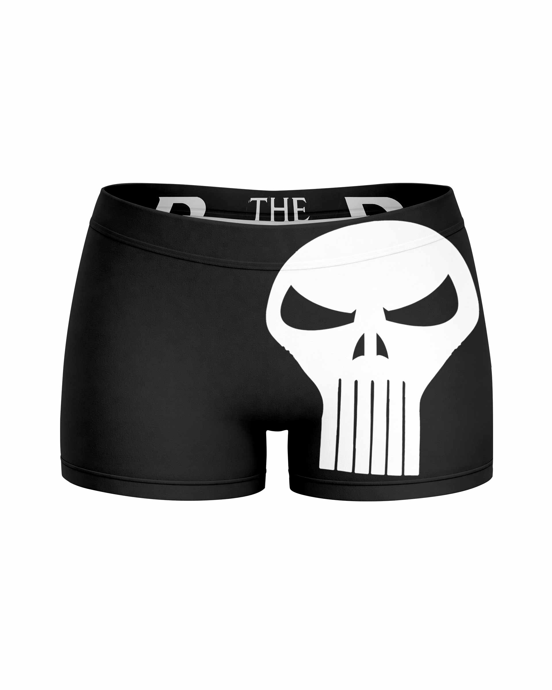 The Punisher Comic Frank Castle Women's Yoga Shorts - front view mockup