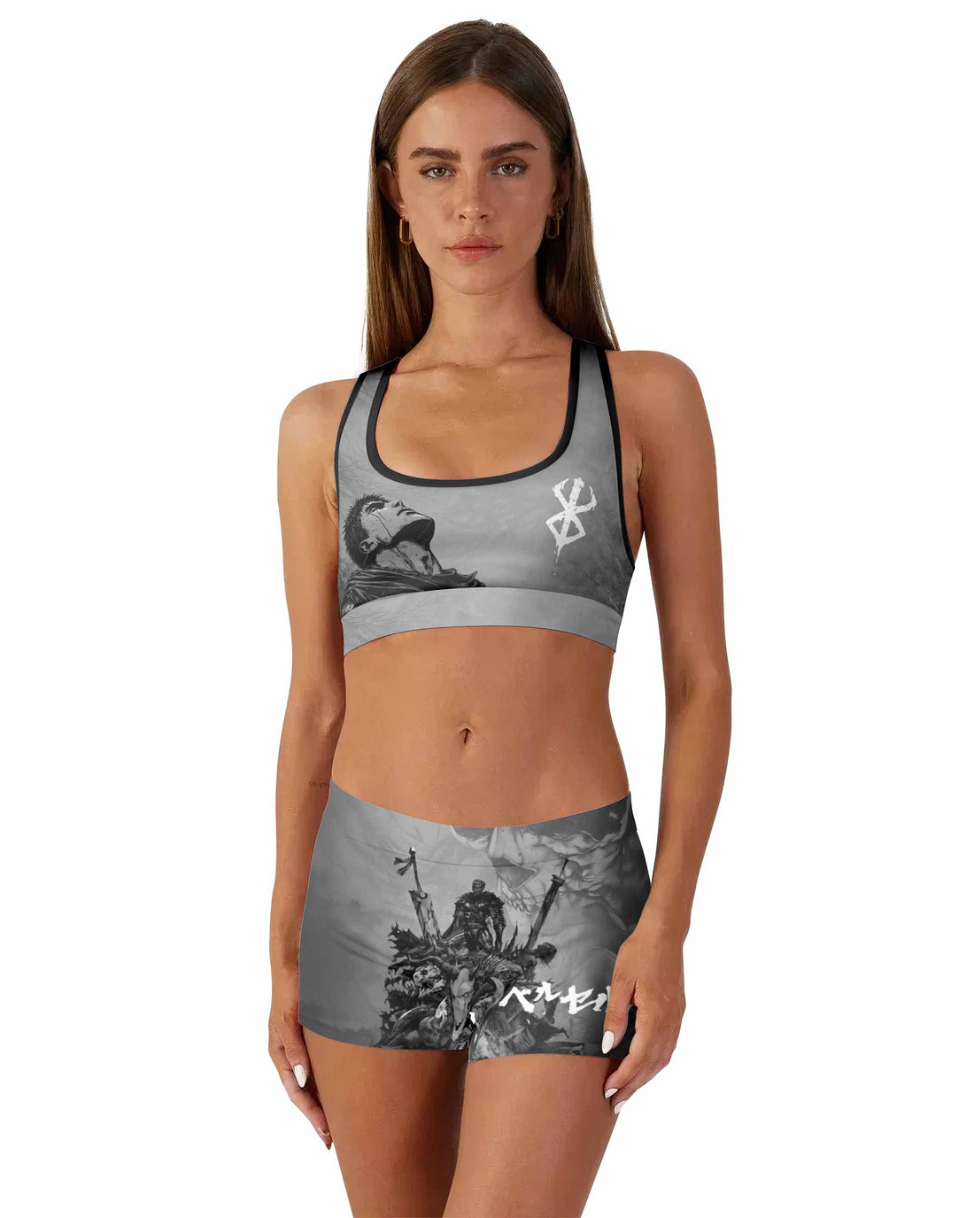 Berserk Guts Sorrow Women's Workout Set - front lifestyle view