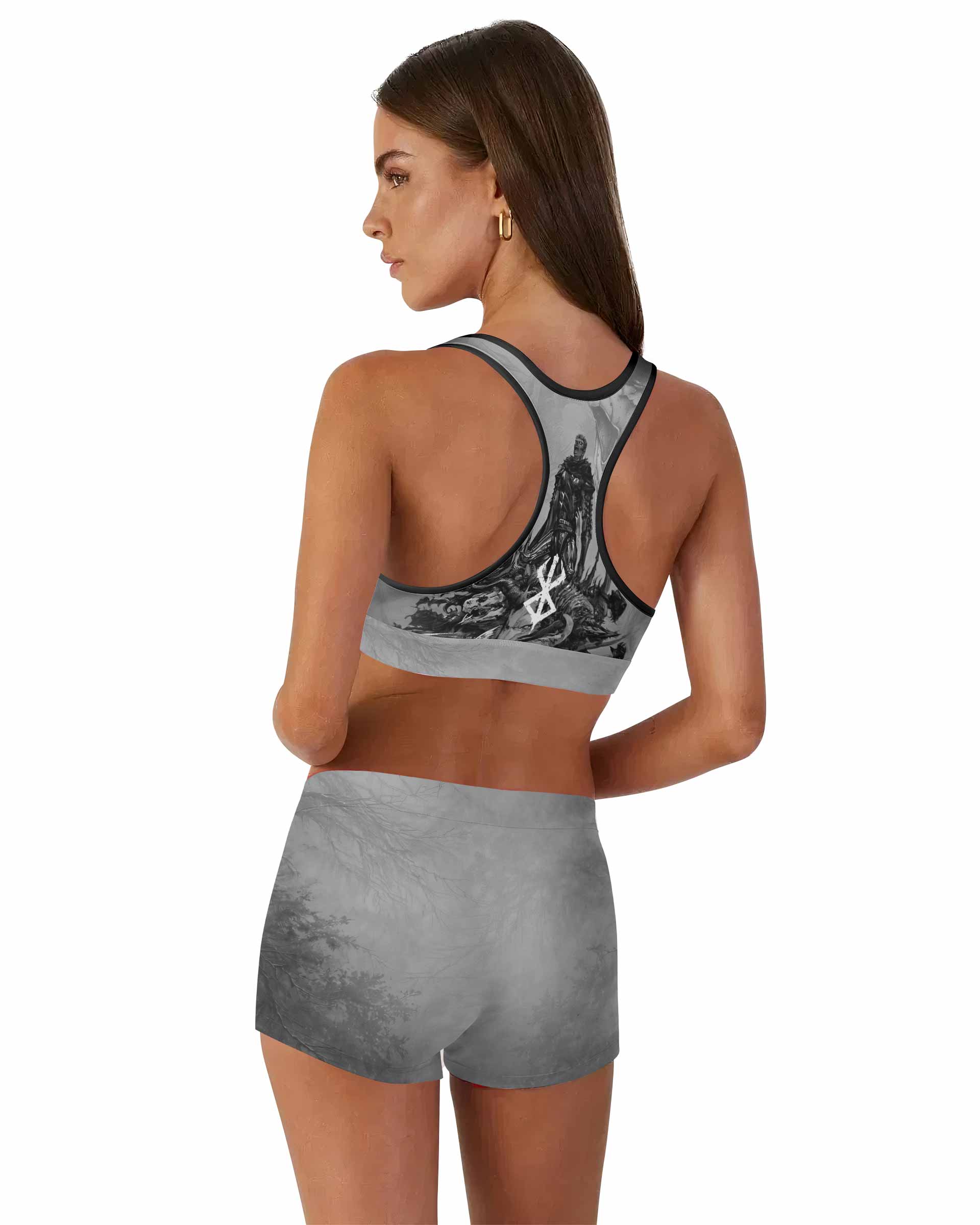 Berserk Guts Sorrow Women's Workout Set - back lifestyle view