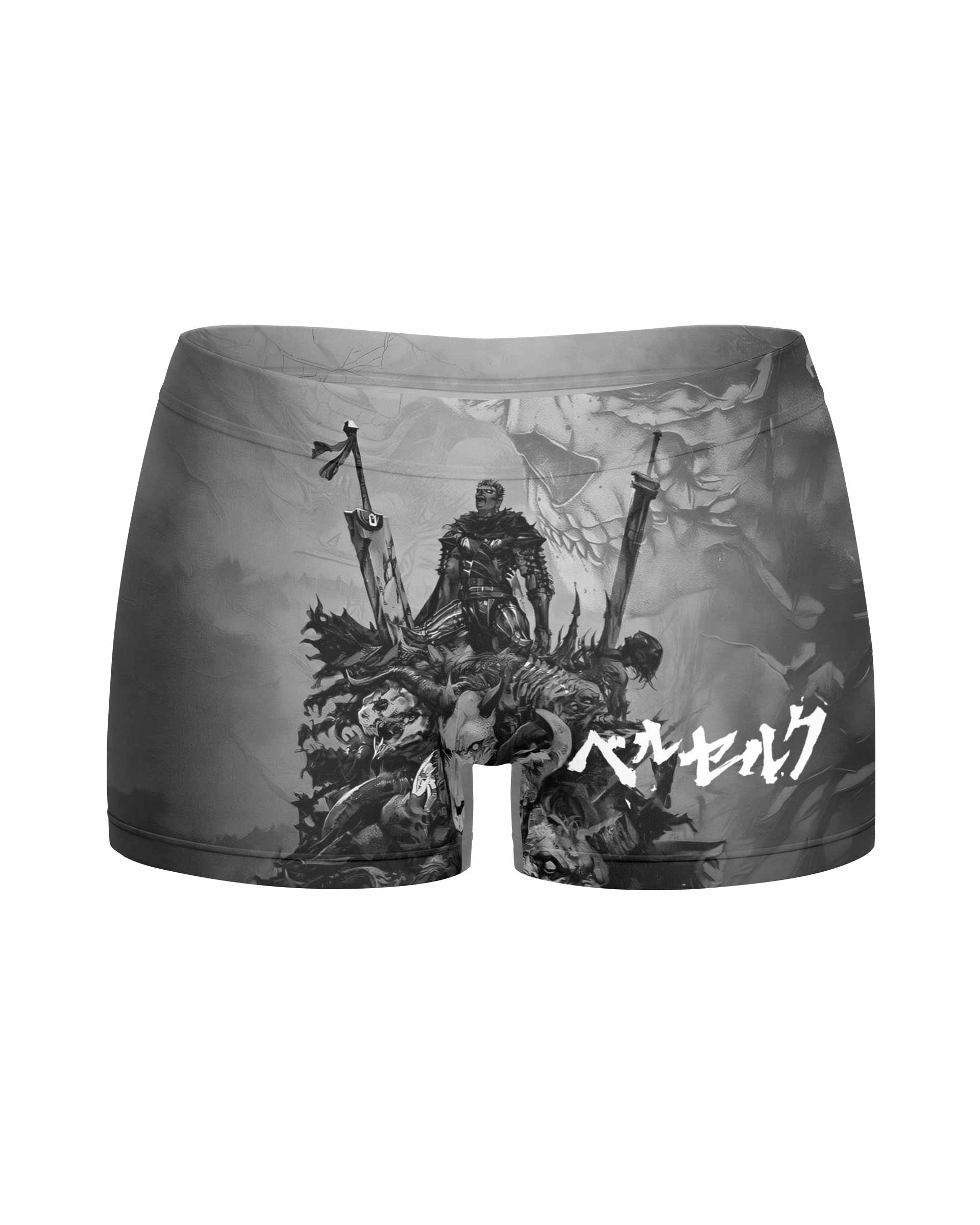 Berserk Guts Sorrow Women's Yoga Shorts - front view mockup
