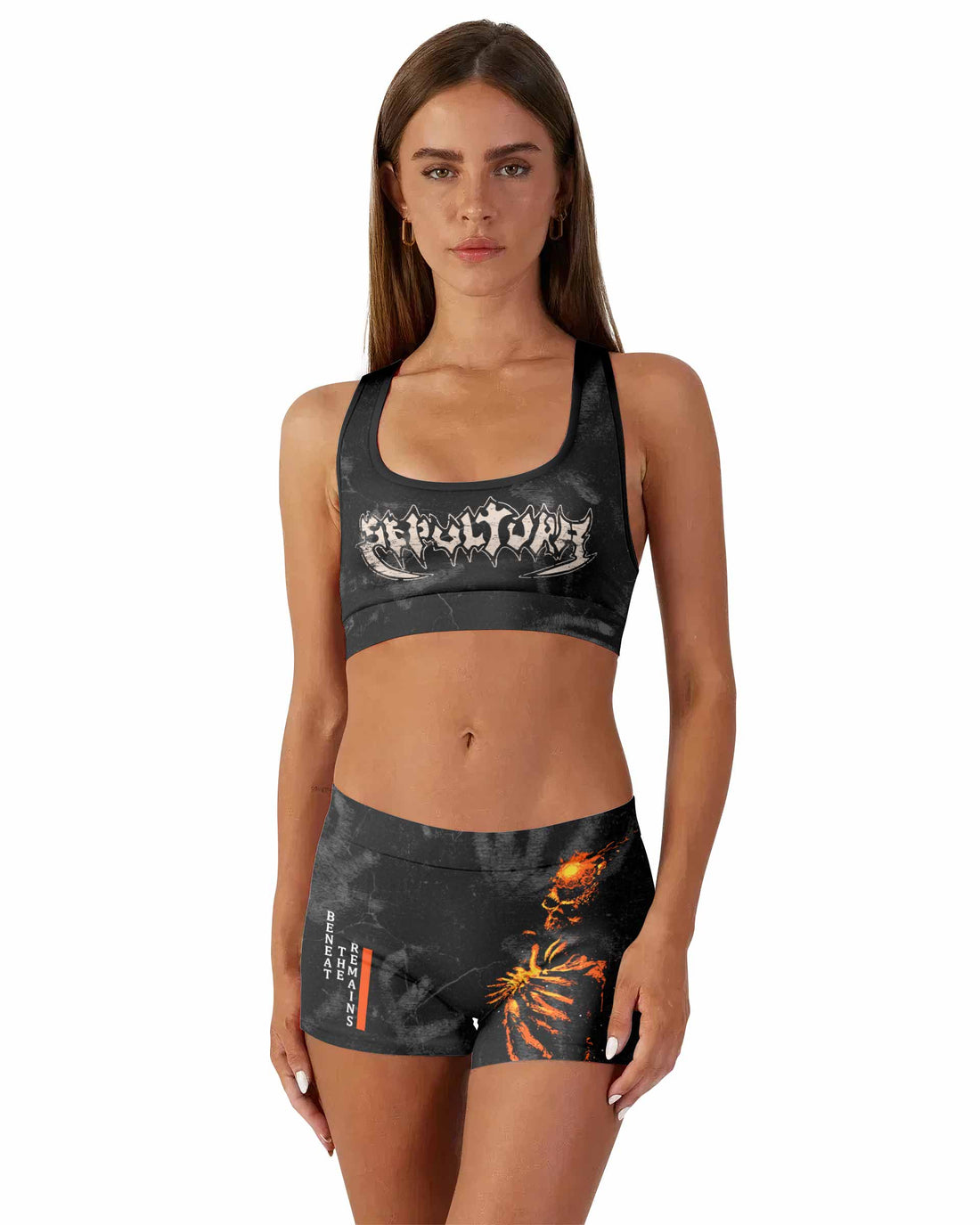 Sepultura Beneath the Remains Women's Workout Set - front lifestyle view