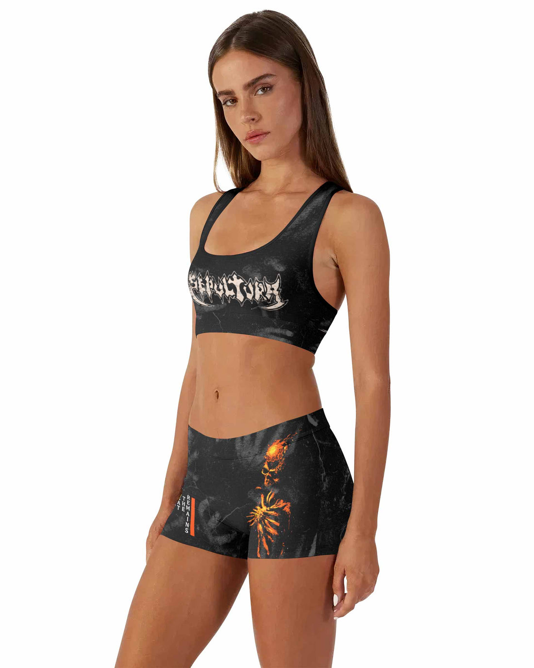 Sepultura Beneath the Remains Women's Workout Set - front lifestyle view