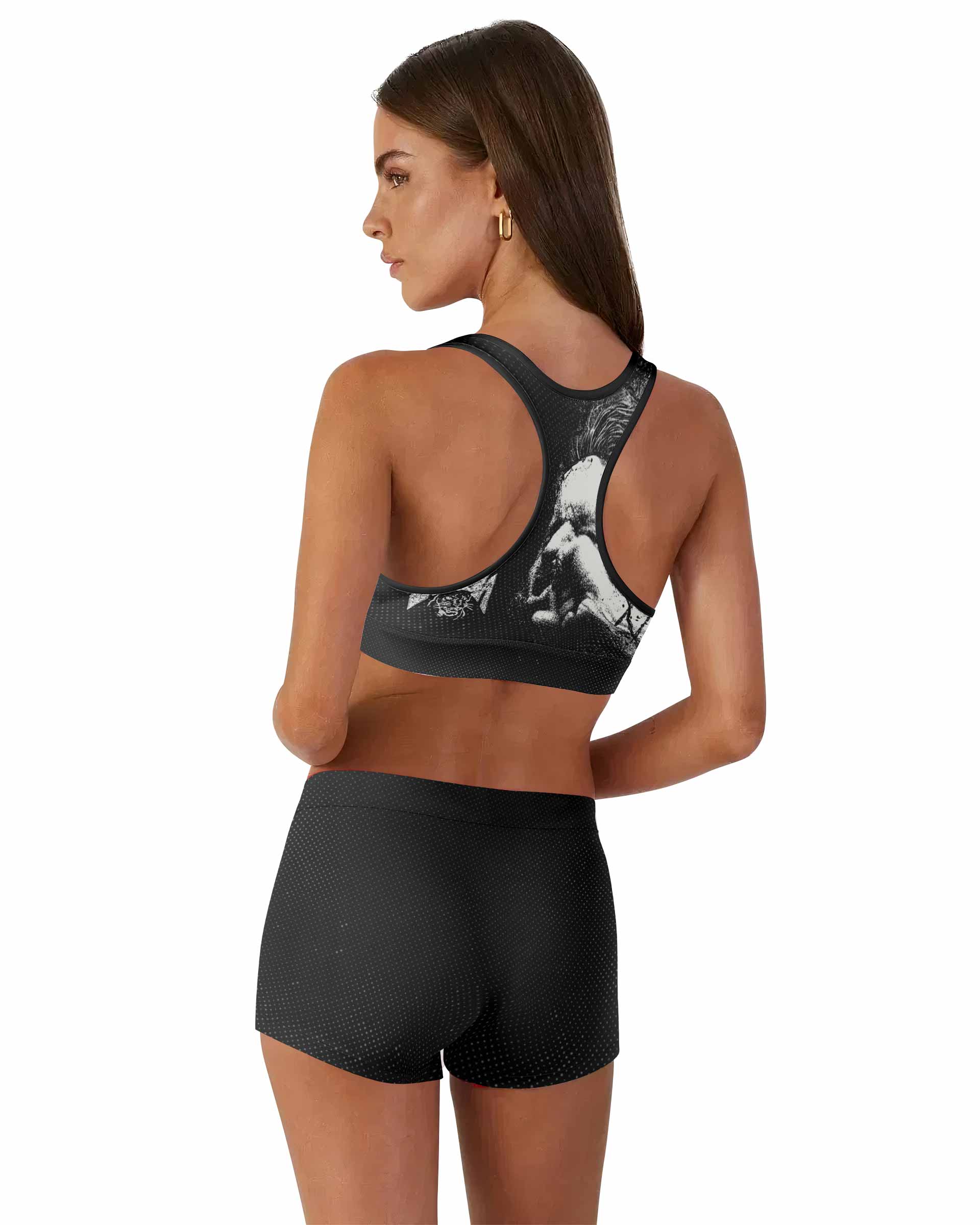 Vulgar Display of Power Pantera Women's Workout Set - back lifestyle view