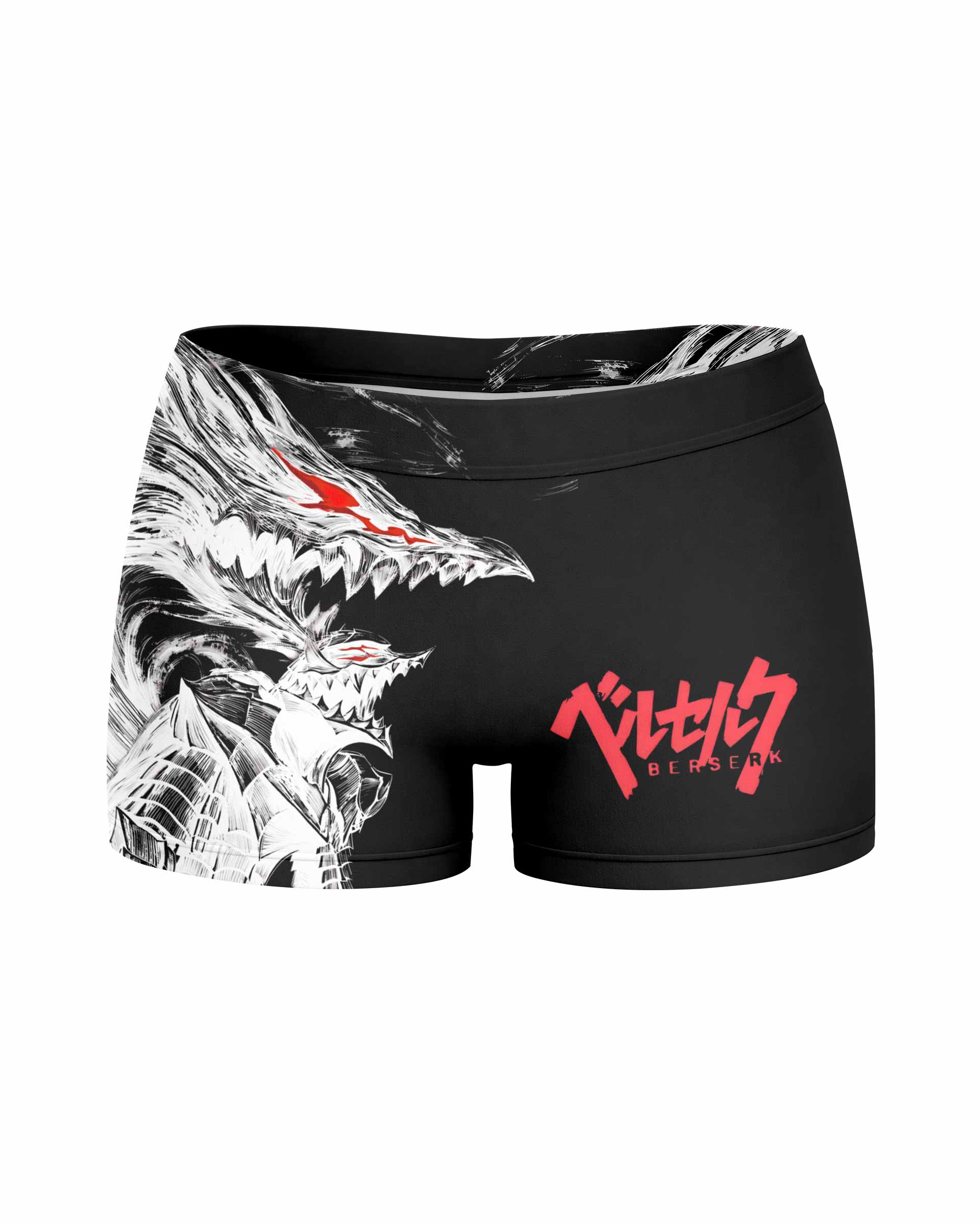Berserk Guts Berserker Armor Women's Yoga Shorts - front view mockup