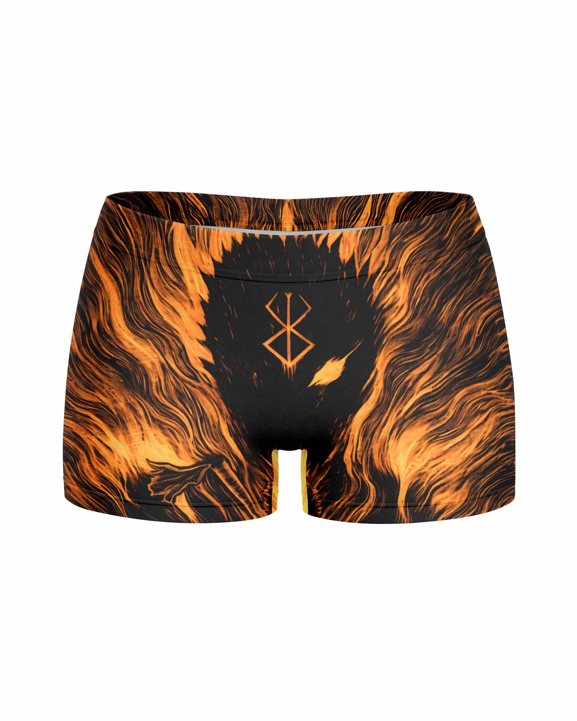 Beast of Darkness Berserk Women's Yoga Shorts - front view mockup