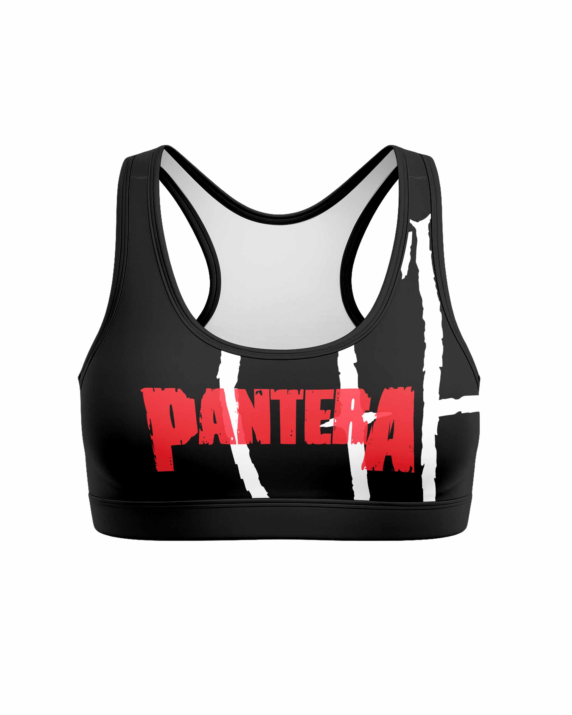 Pantera Cowboys From Hell Logo Women's Padded Sports Bra - front view mockup