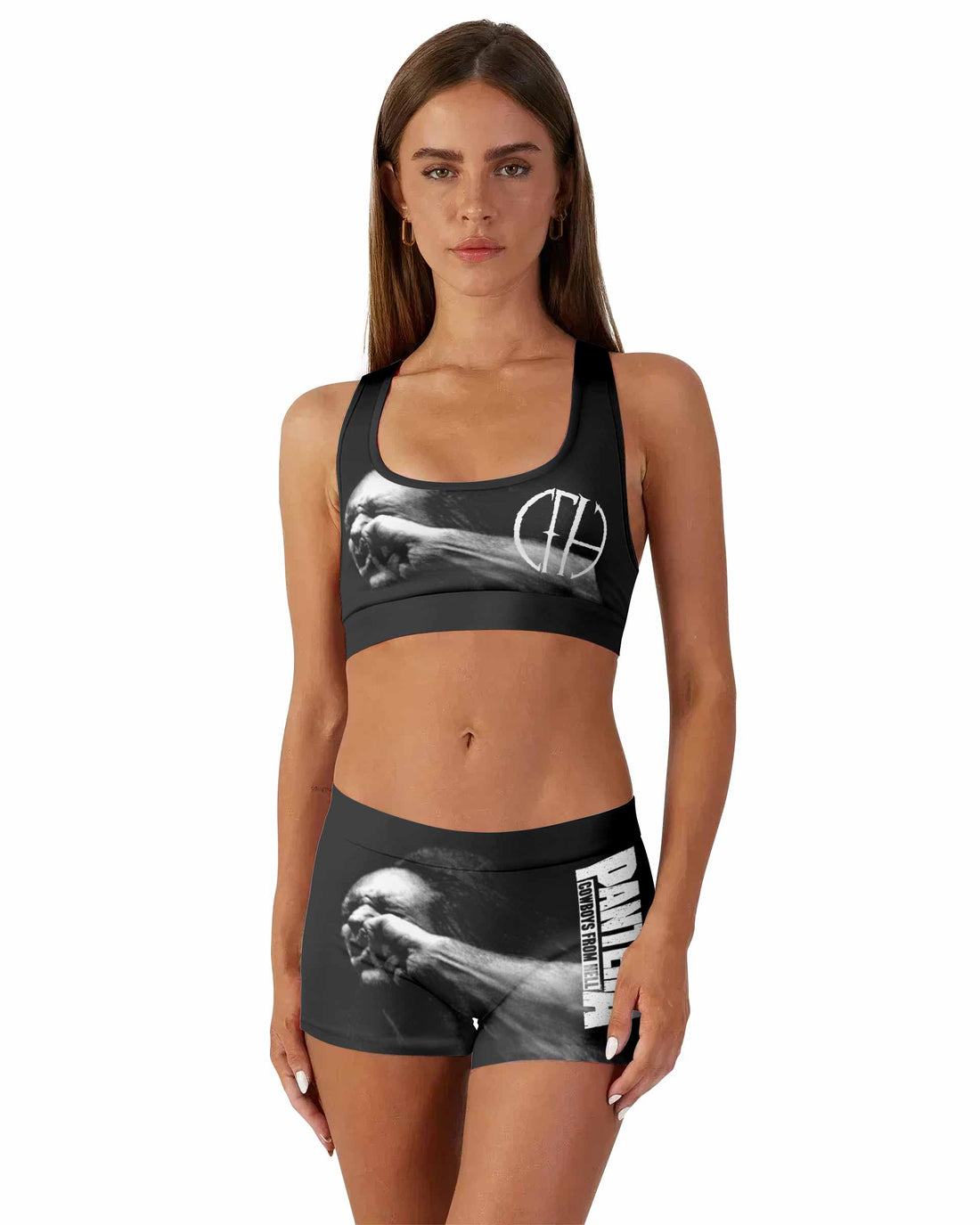 Pantera Stronger Than All Women's Workout Set - front lifestyle view