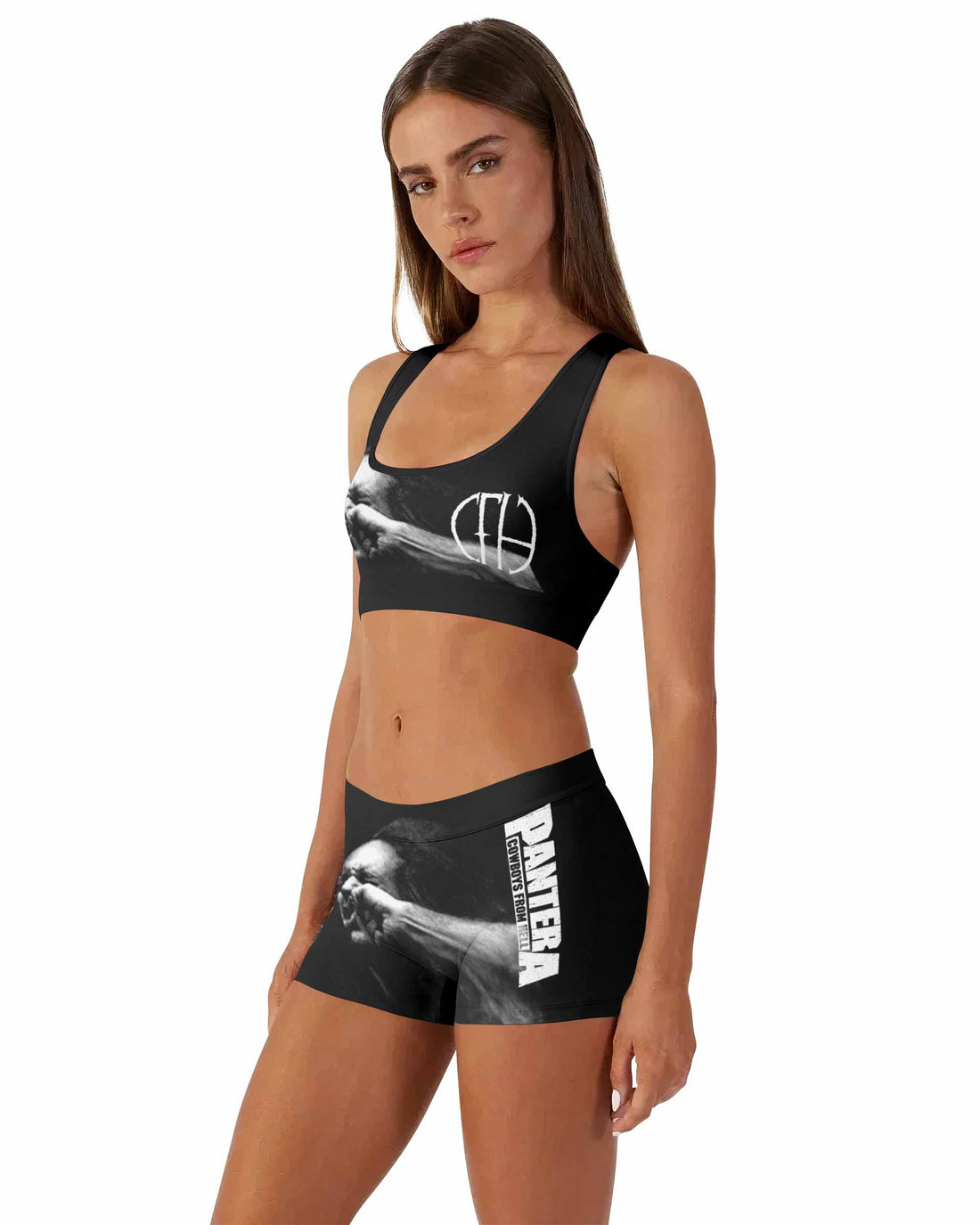 Pantera Stronger Than All Women's Workout Set - front lifestyle view