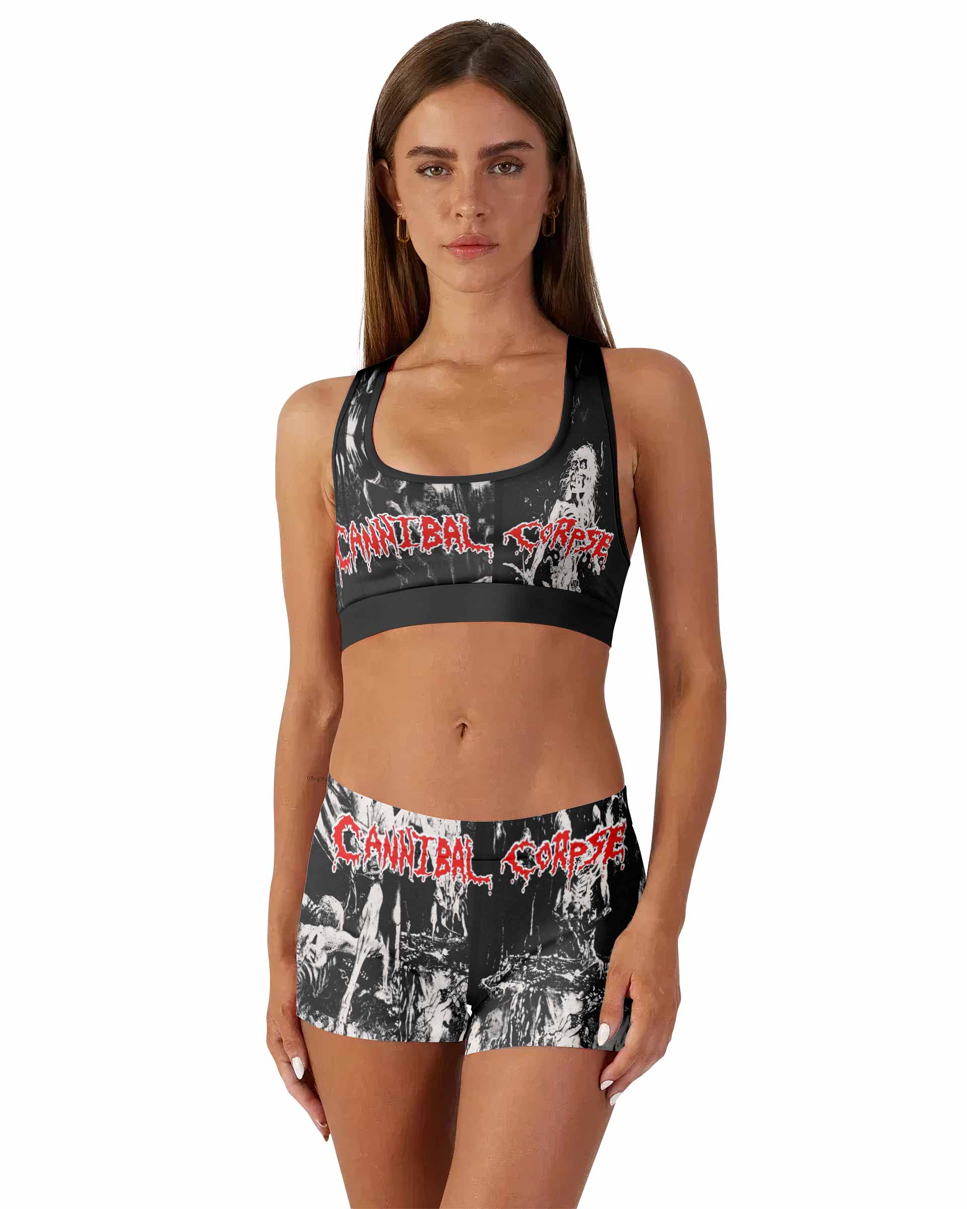 Cannibal Corpse Horror Women's Workout Set - front lifestyle view