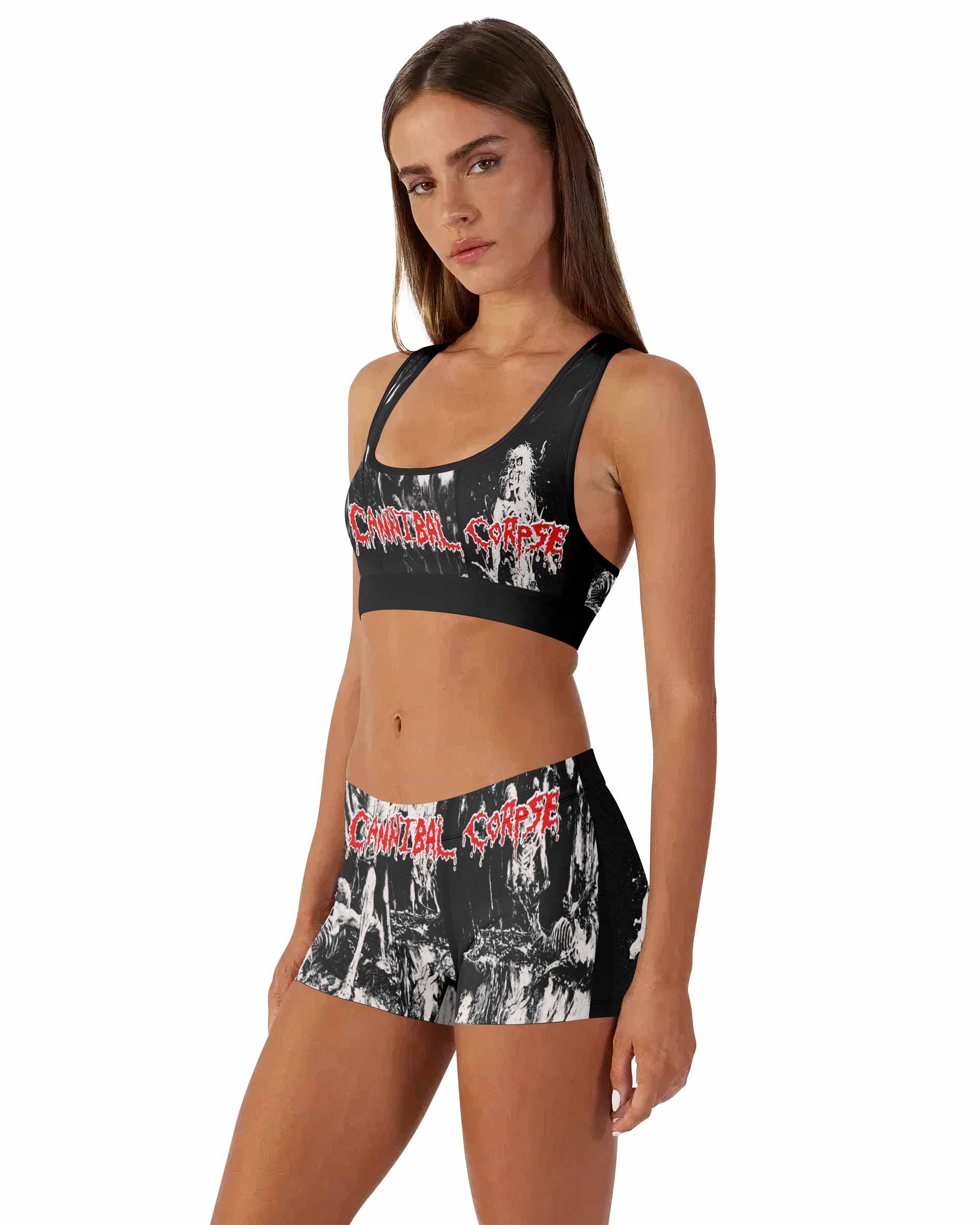Cannibal Corpse Horror Women's Workout Set - side lifestyle view