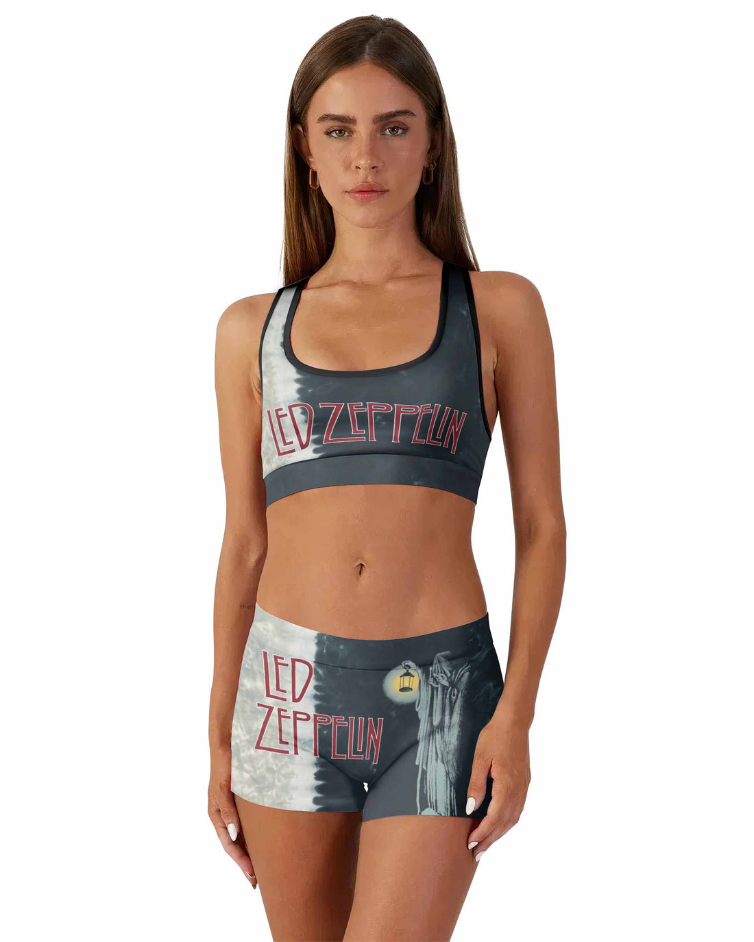 Led Zeppelin The Hermit Women's Workout Set - front lifestyle view
