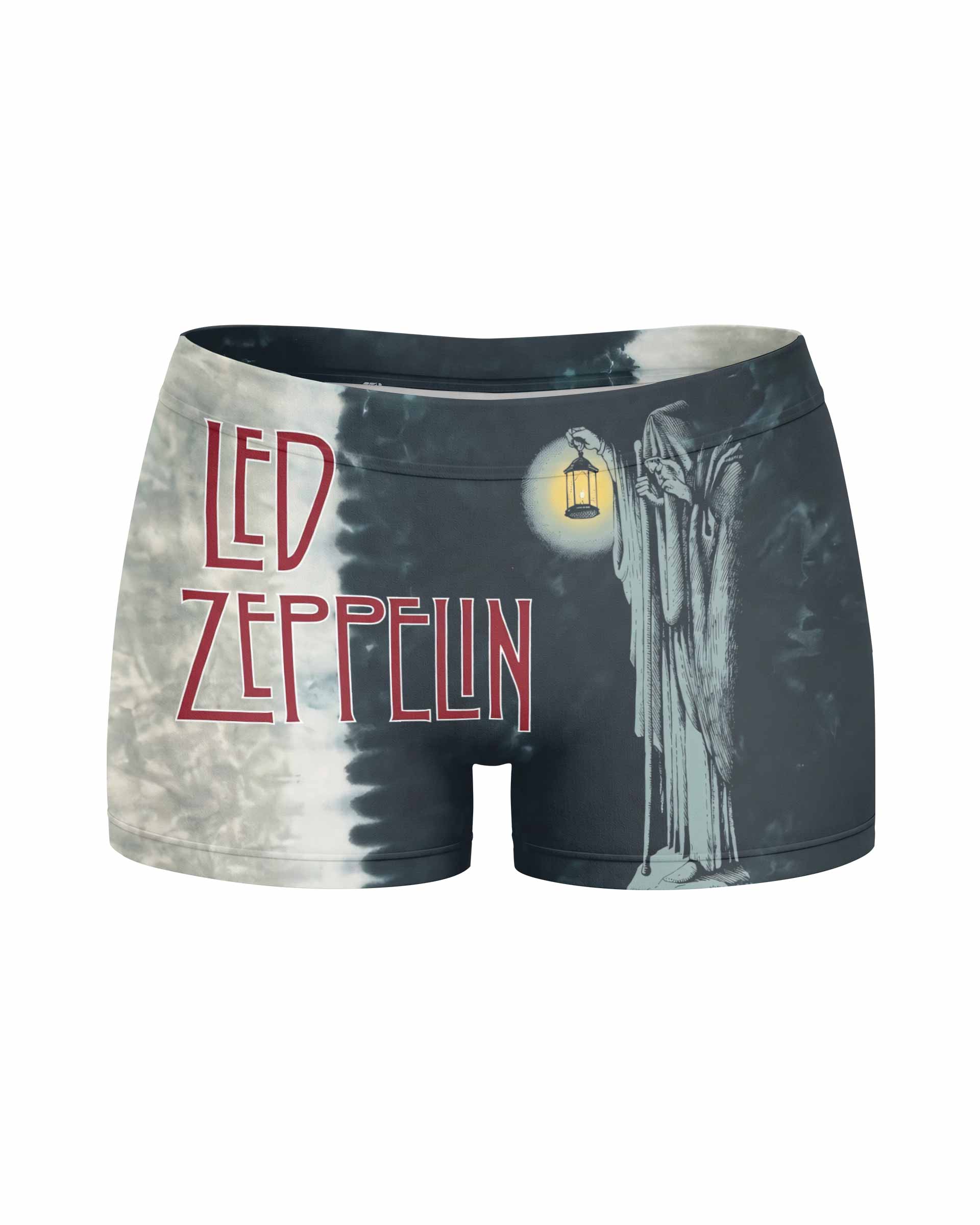 Led Zeppelin The Hermit Women's Yoga Shorts - front view mockup