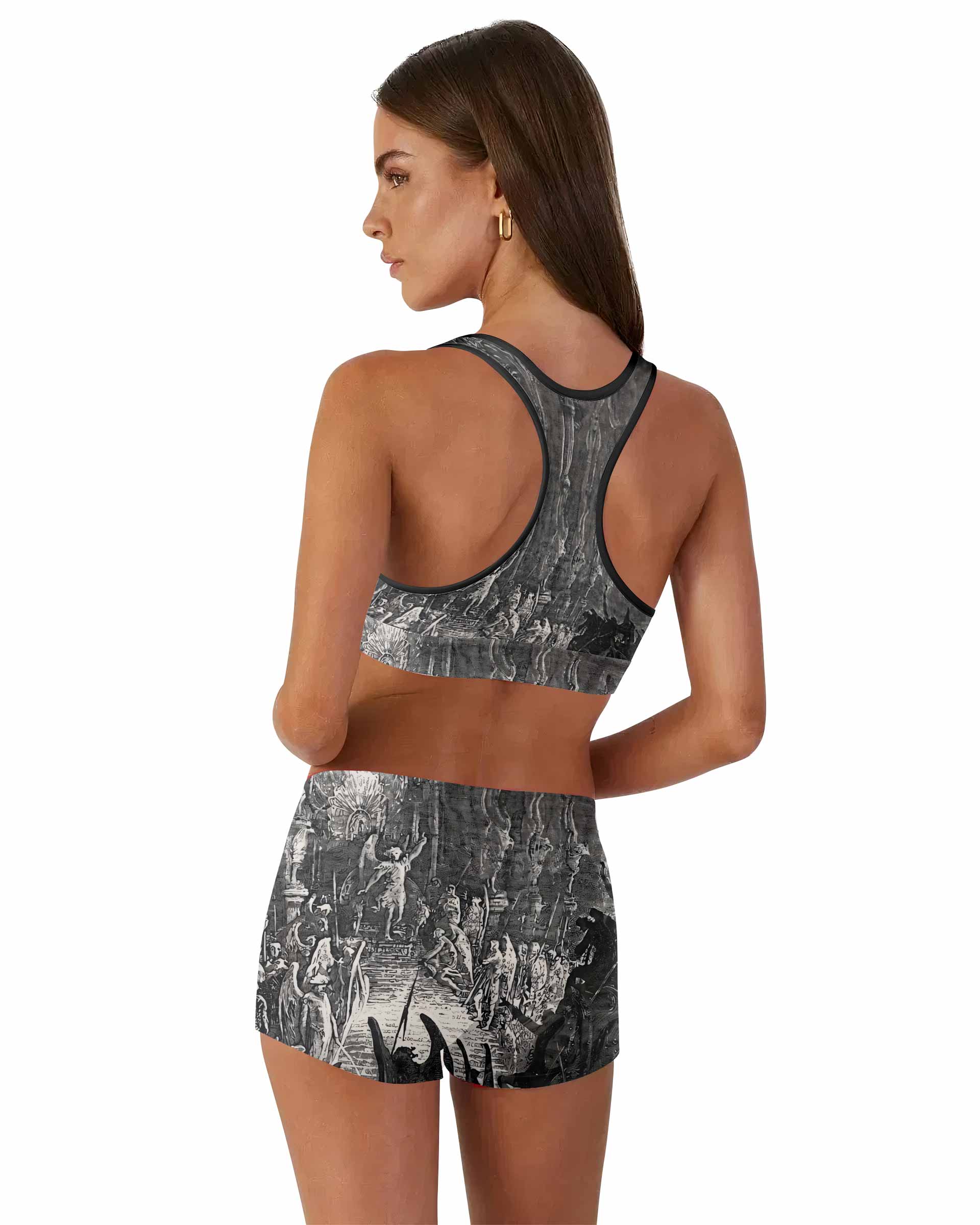 Corporate World Paradise Lost Women's Workout Set - back lifestyle view
