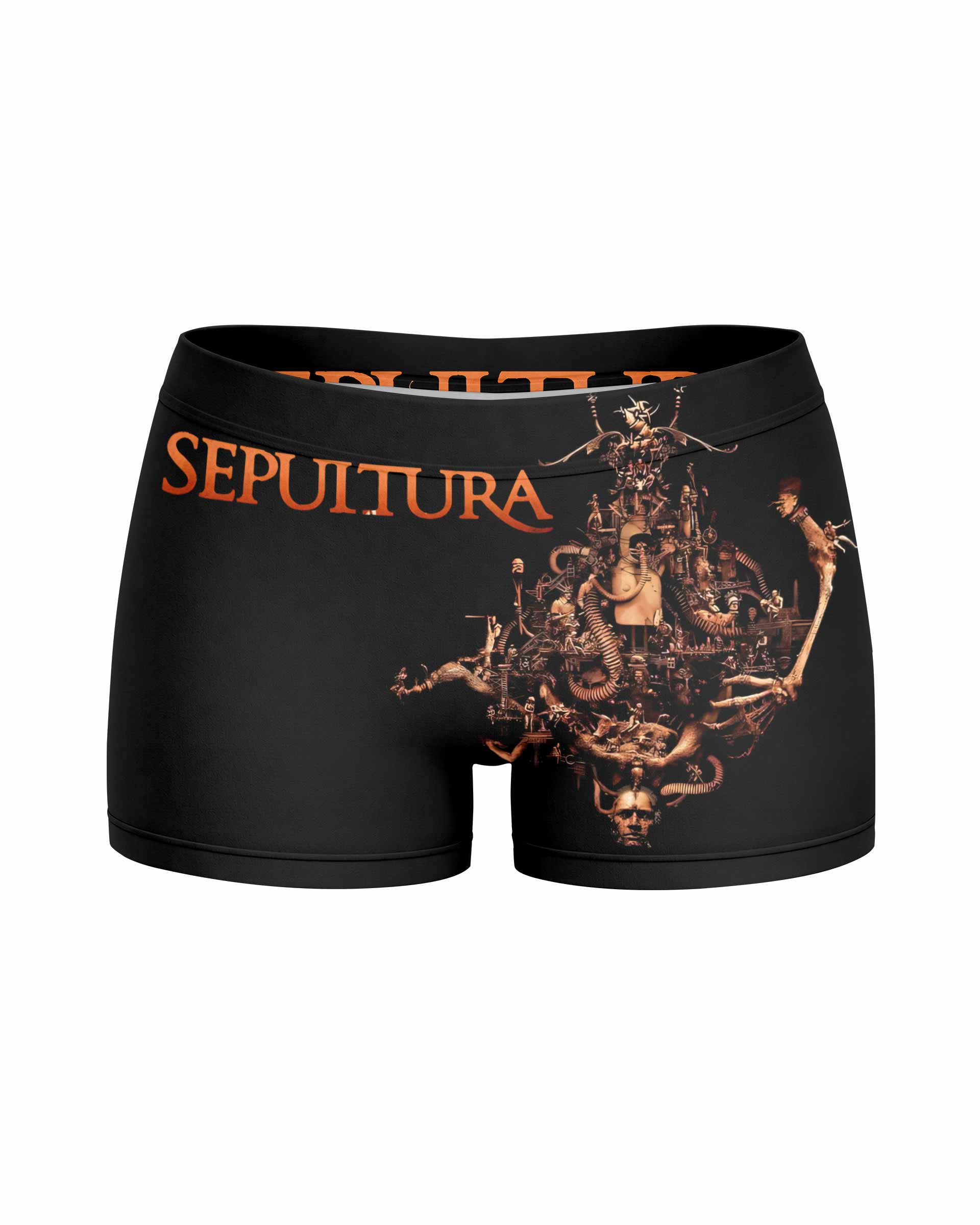 Sepultura A-Lex Women's Yoga Shorts - front view mockup