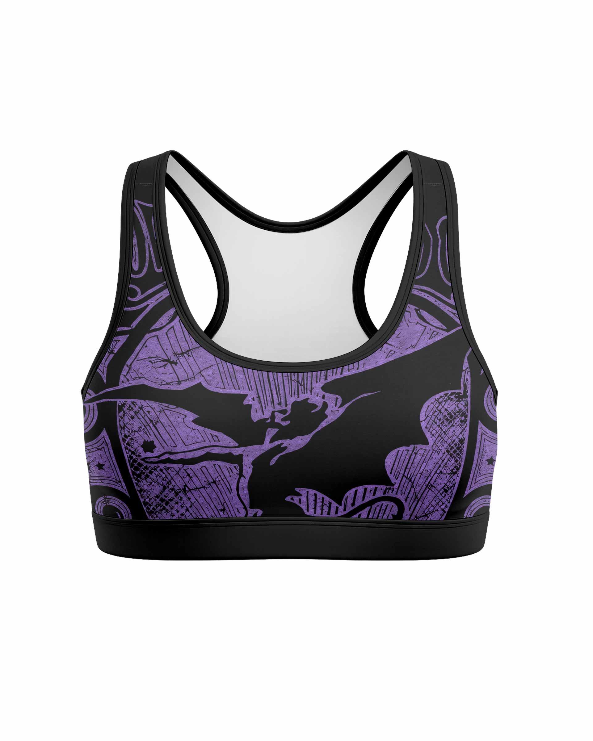 Black Sabbath Lord of This World Women's Padded Sports Bra - front view mockup