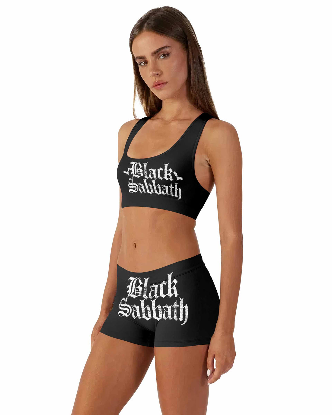 Black Sabbath Sabbath Bloody Sabbath Women's Workout Set - front lifestyle view