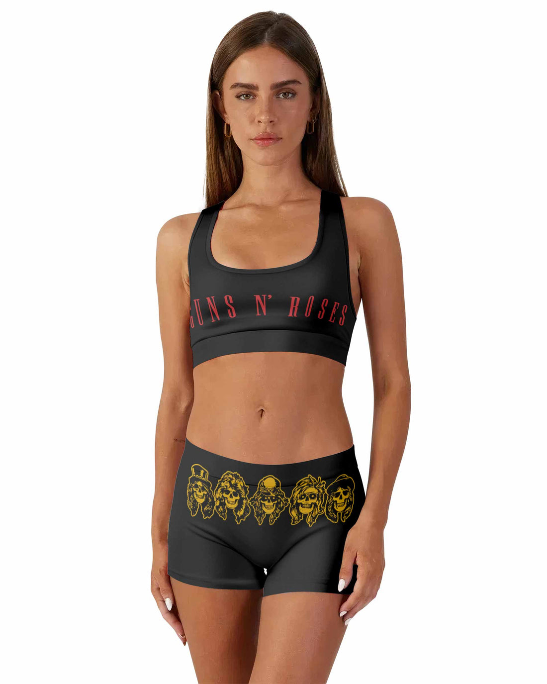 Guns N' Roses Appetite for Destruction Women's Workout Set - front lifestyle view