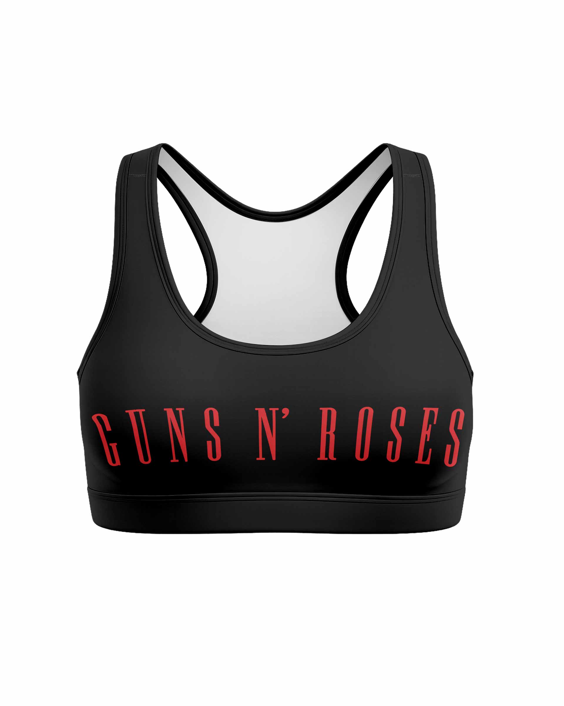 Guns N' Roses Appetite for Destruction Women's Padded Sports Bra - front view mockup