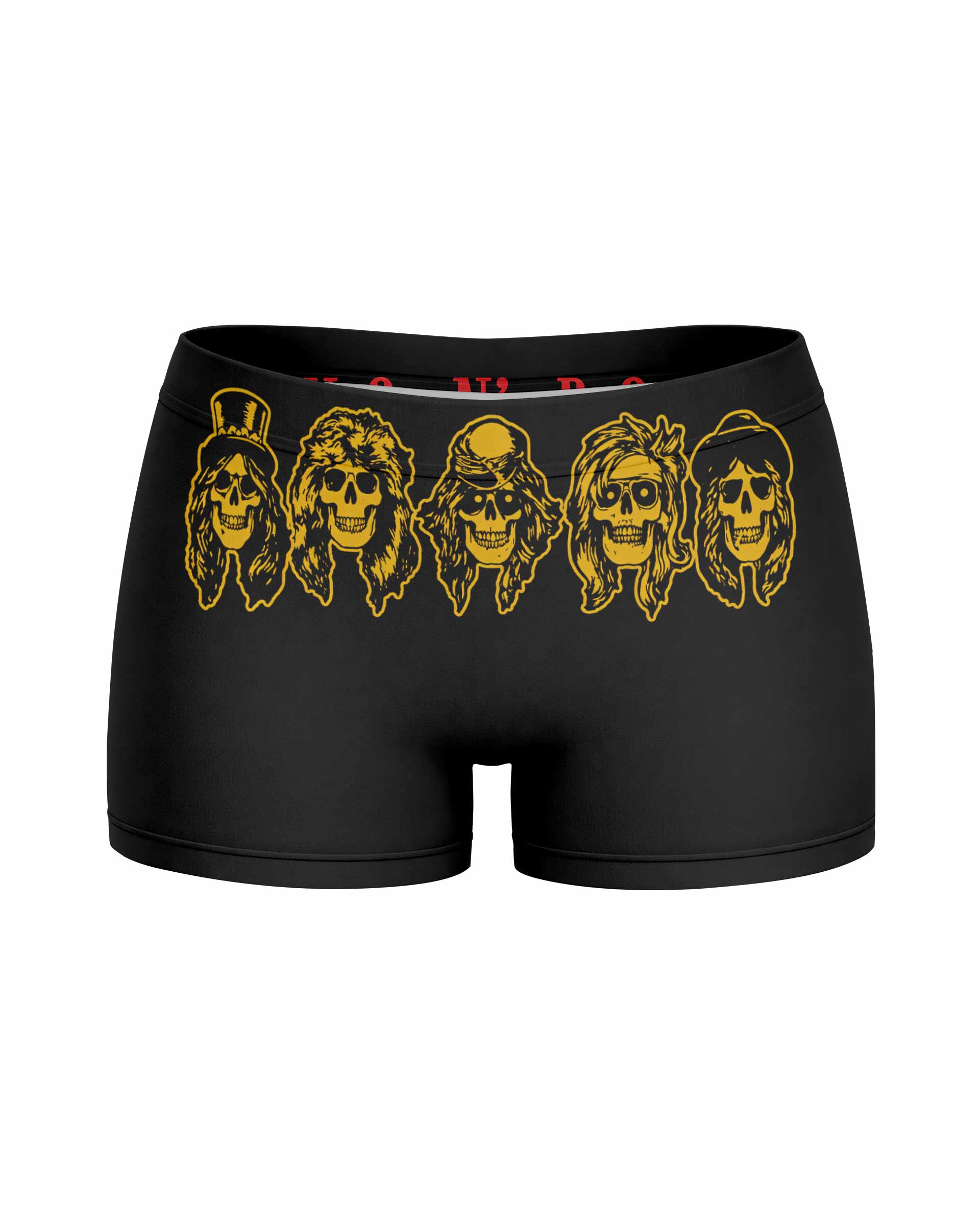 Guns N' Roses Appetite for Destruction Women's Yoga Shorts - front view mockup