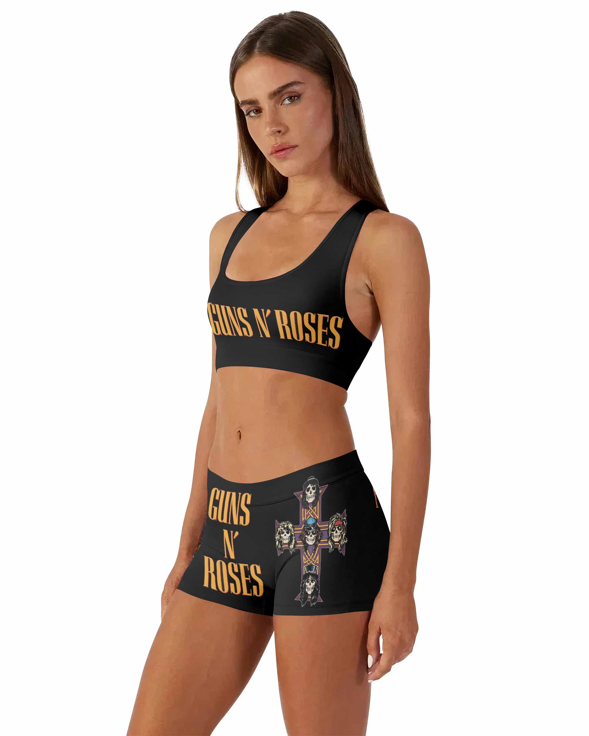 Appetite for Destruction Guns N' Roses Women's Workout Set - side lifestyle view