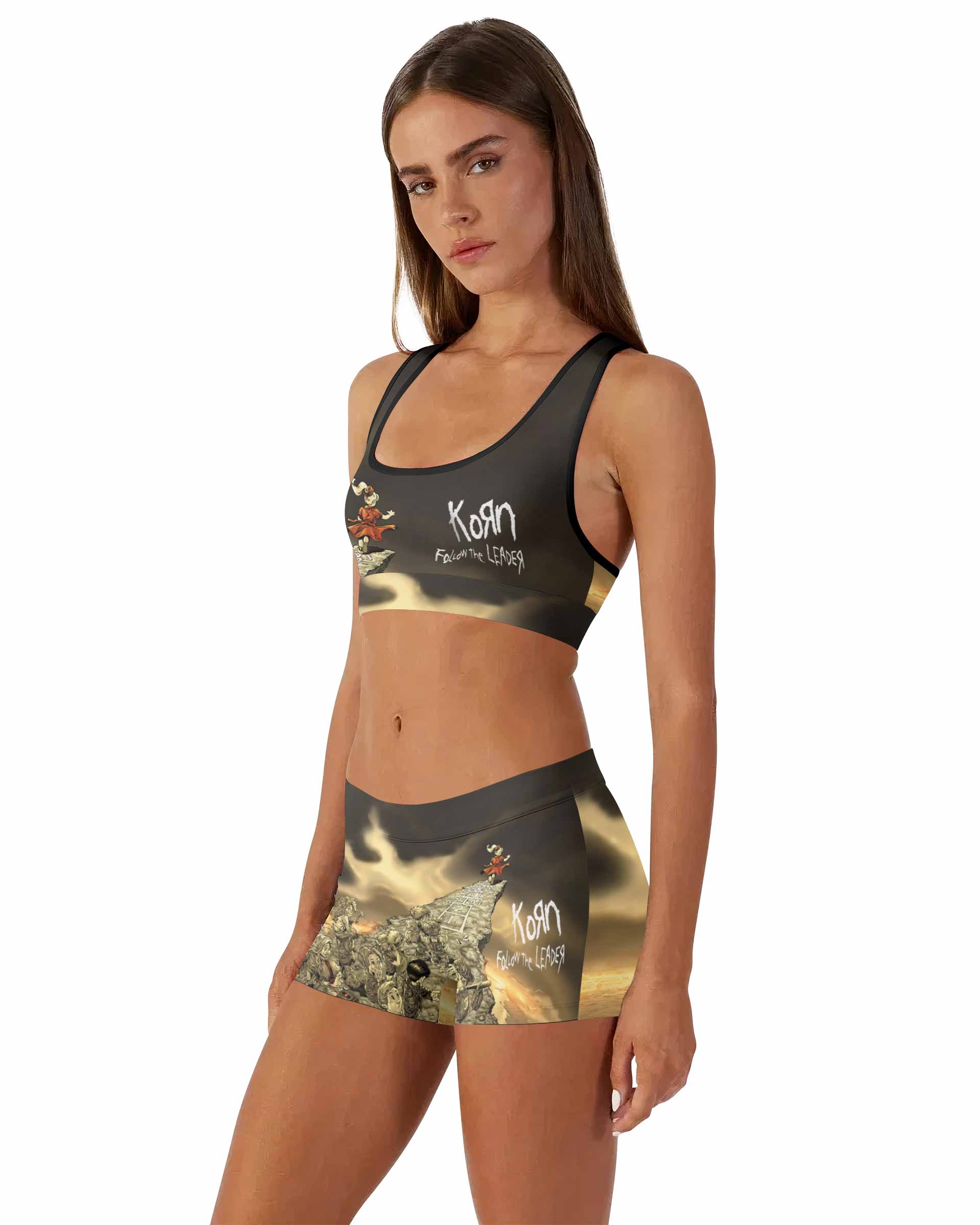 Korn Follow the Leader Women's Workout Set - side lifestyle view
