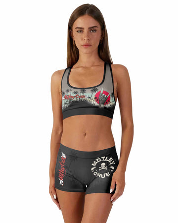 Mötley Crüe Too Fast for Love Women's Workout Set - front lifestyle view