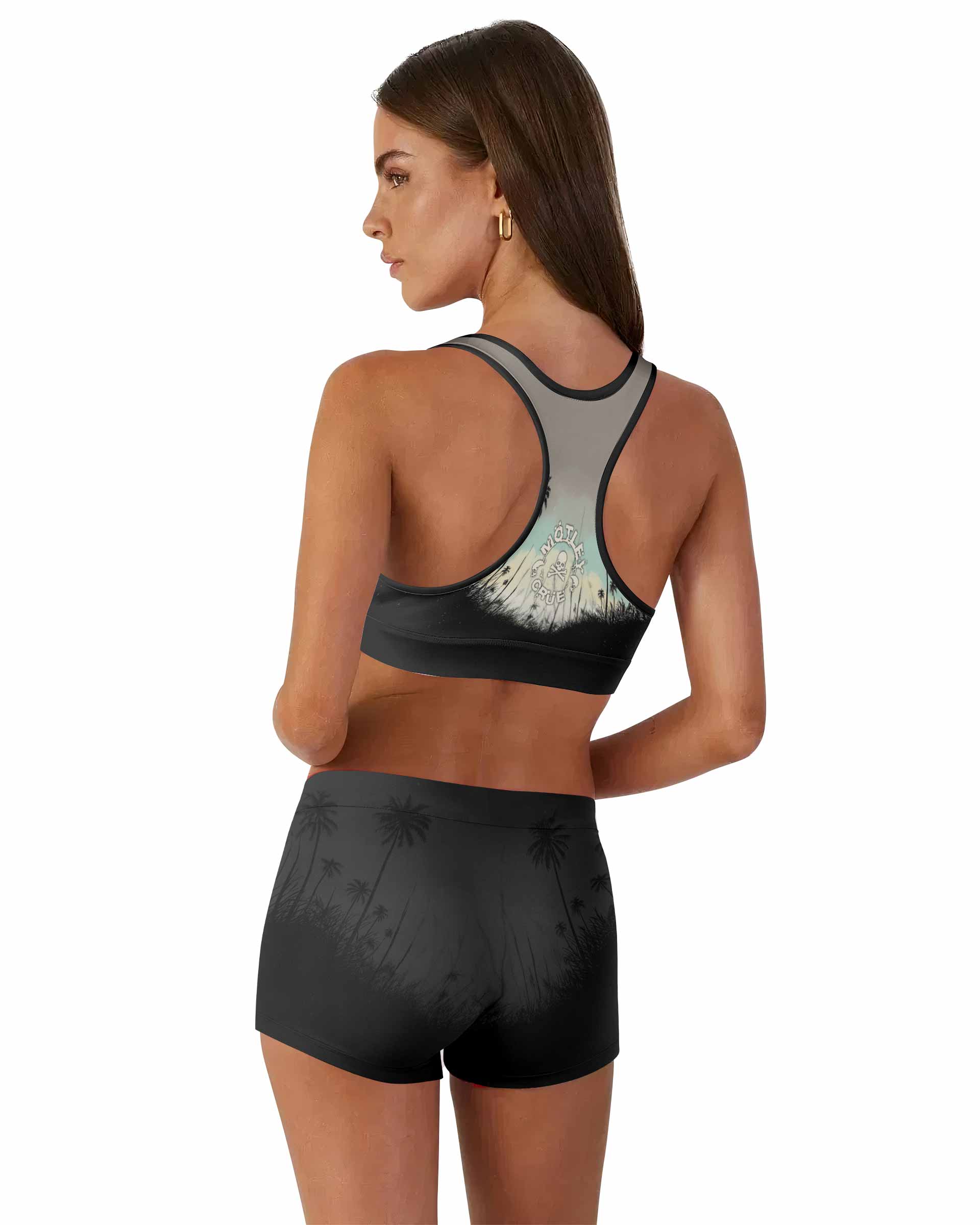 Mötley Crüe Too Fast for Love Women's Workout Set - back lifestyle view