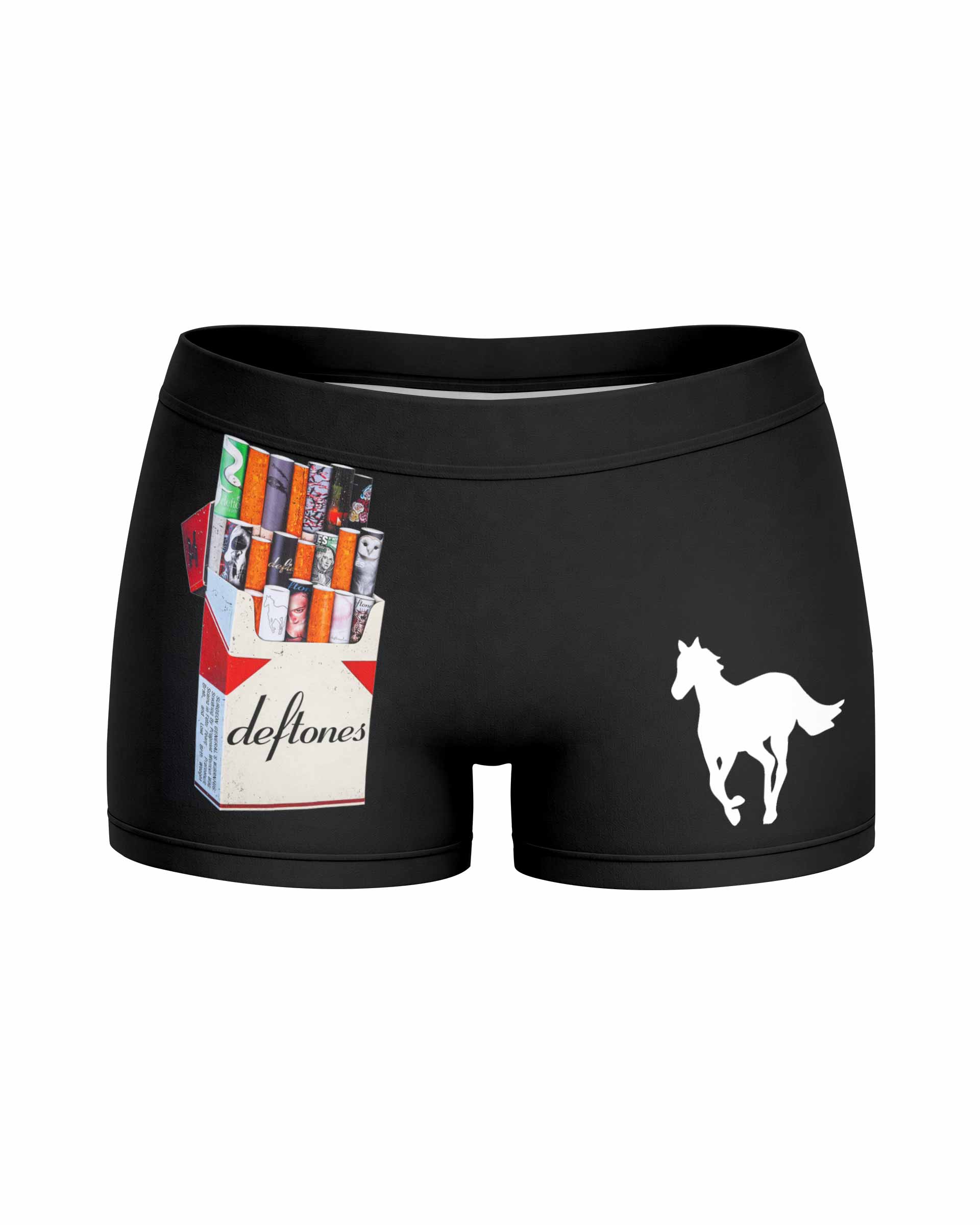 Deftones Cigarette Vintage Women's Yoga Shorts - front view mockup