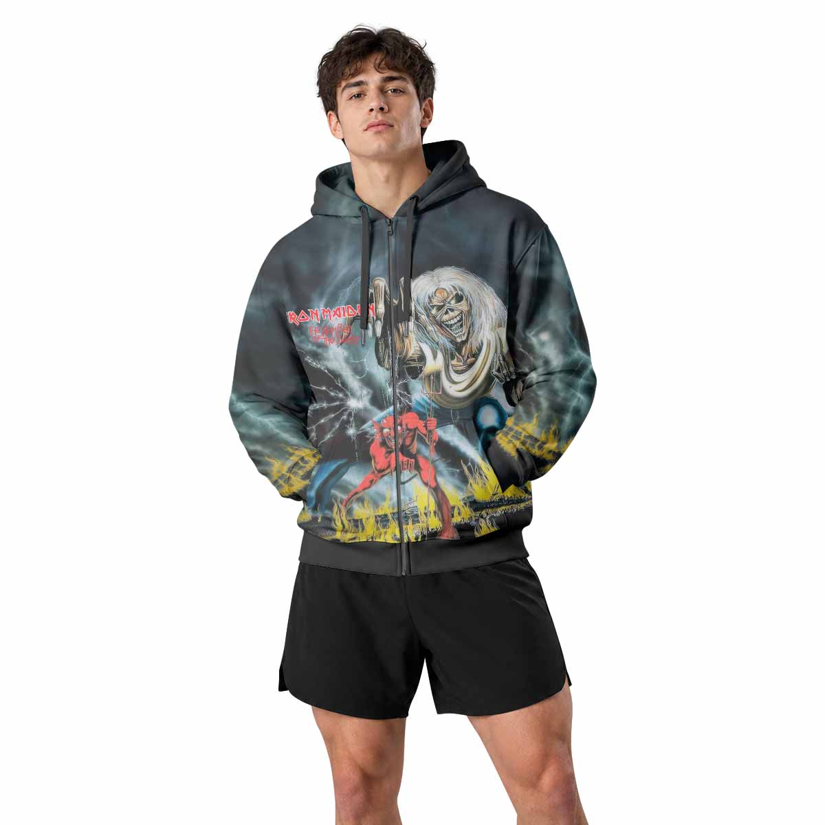Iron Maiden Eternal Beast Zip Up Hoodie - men's lifestyle view
