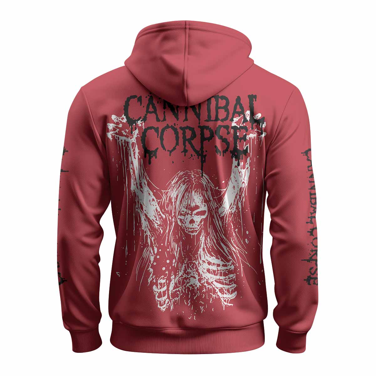 Cannibal Corpse Zip Up Hoodie - back view mockup