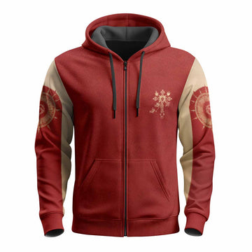 Mother of Sorrows Zip Up Hoodie - front view mockup