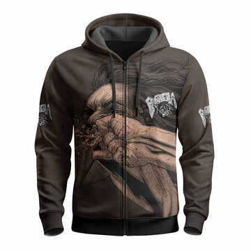 Pantera Vulgar Display Of Control Zip Up Hoodie - front view mockup