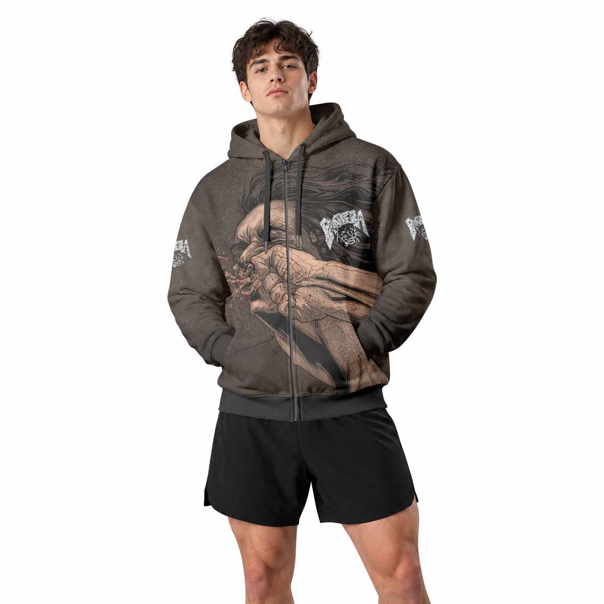 Pantera Vulgar Display Of Control Zip Up Hoodie - men's lifestyle view